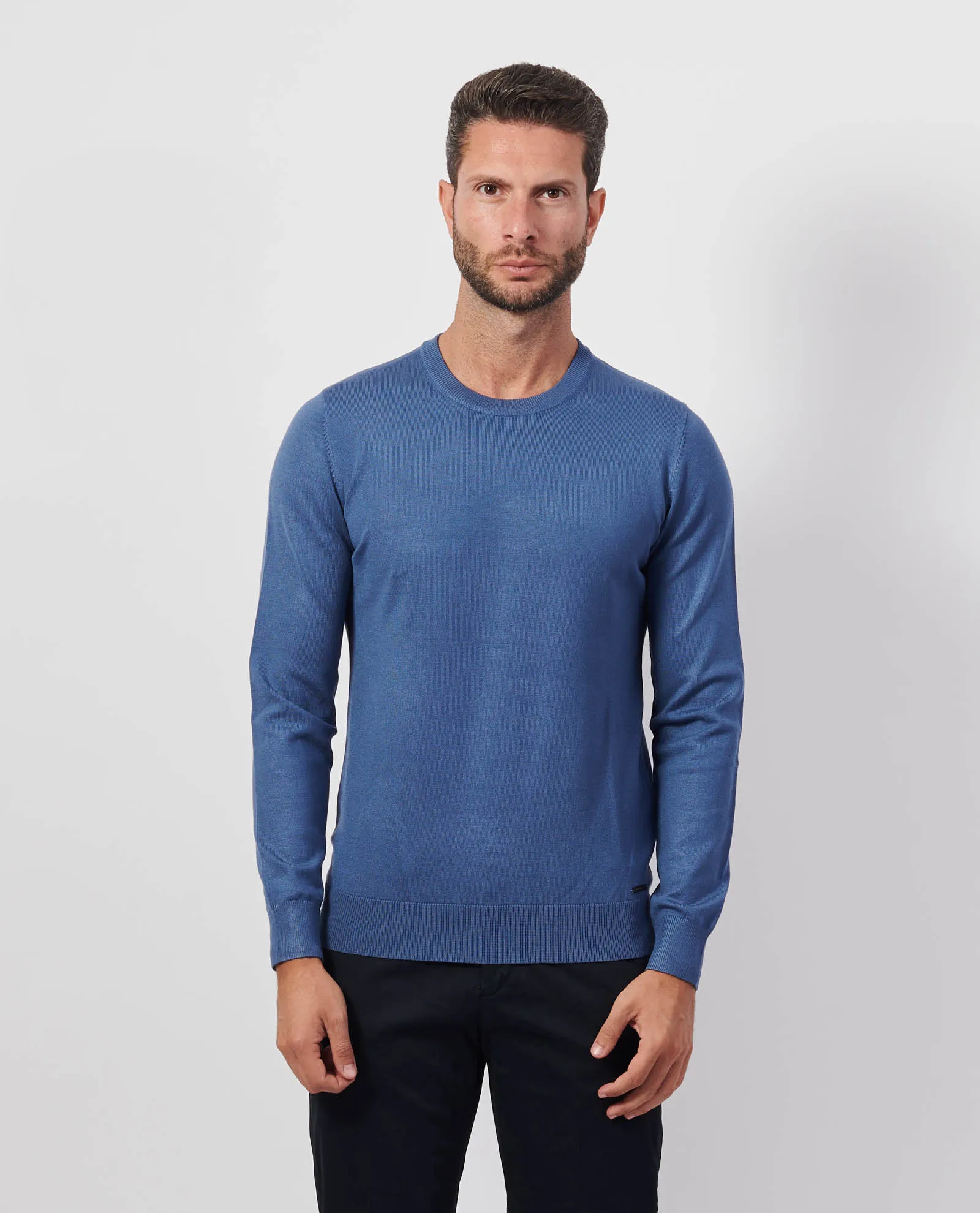 SETTE/MEZZO      Maglione uomo Settemezzo basic girocollo