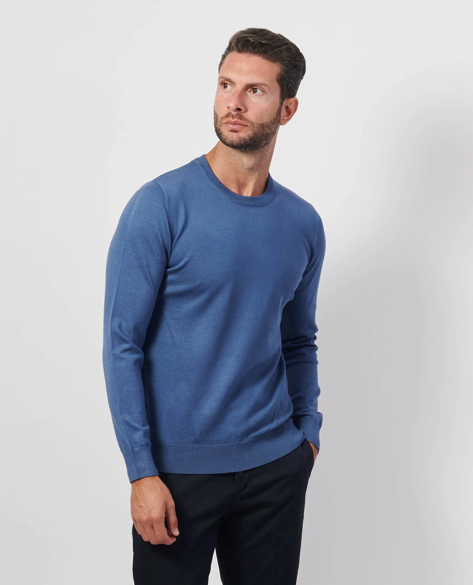 SETTE/MEZZO      Maglione uomo Settemezzo basic girocollo