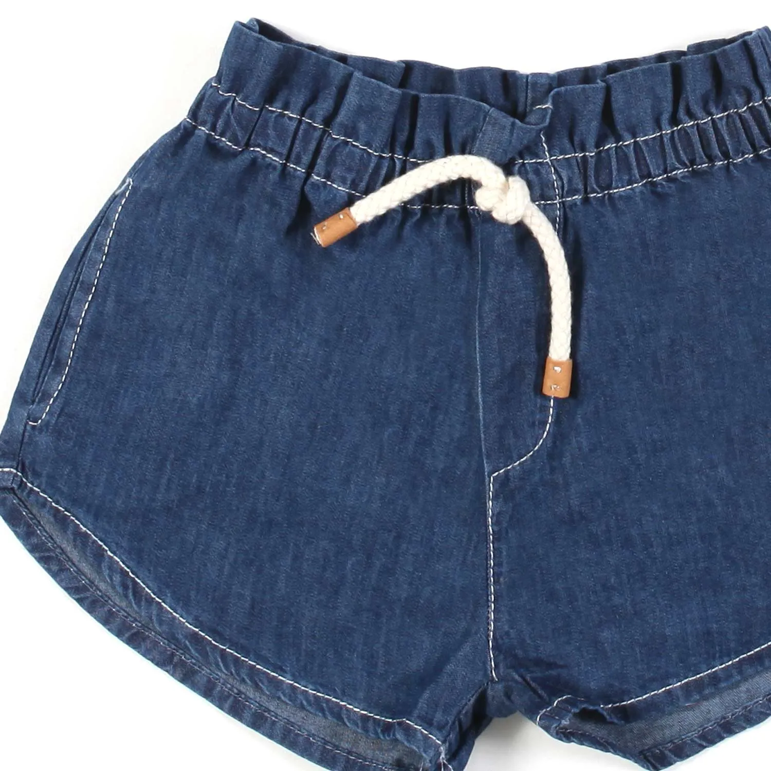 Shorts Aurora In Denim Blu Bimba E Neonata