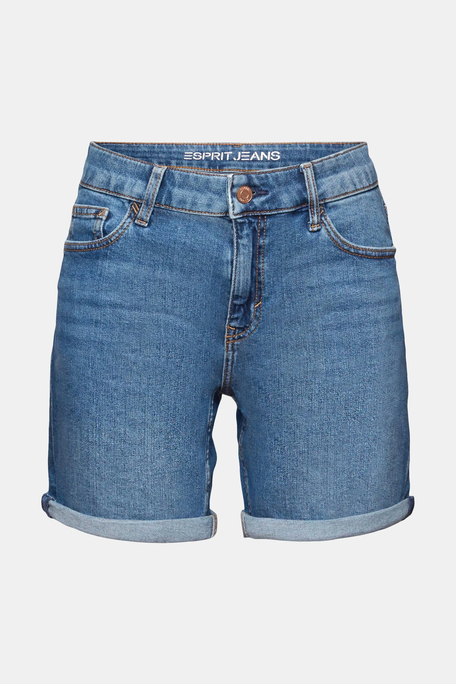Shorts in denim a vita media