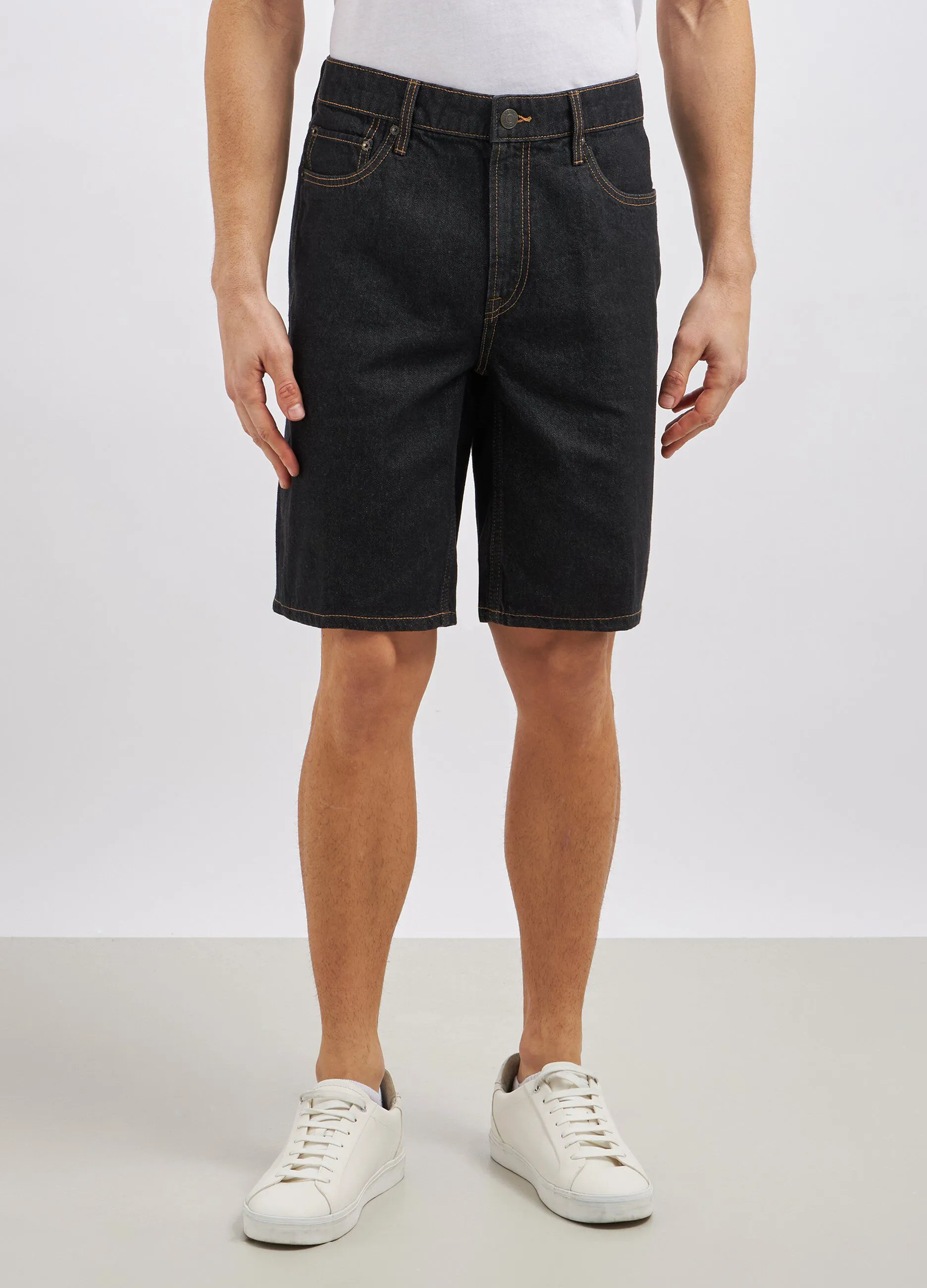 Shorts in denim di puro cotone uomo