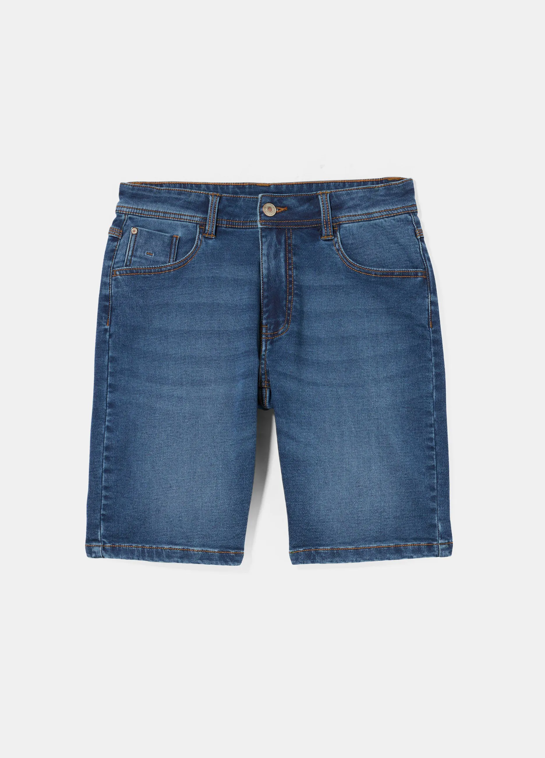Shorts in felpa di cotone denim ragazzo