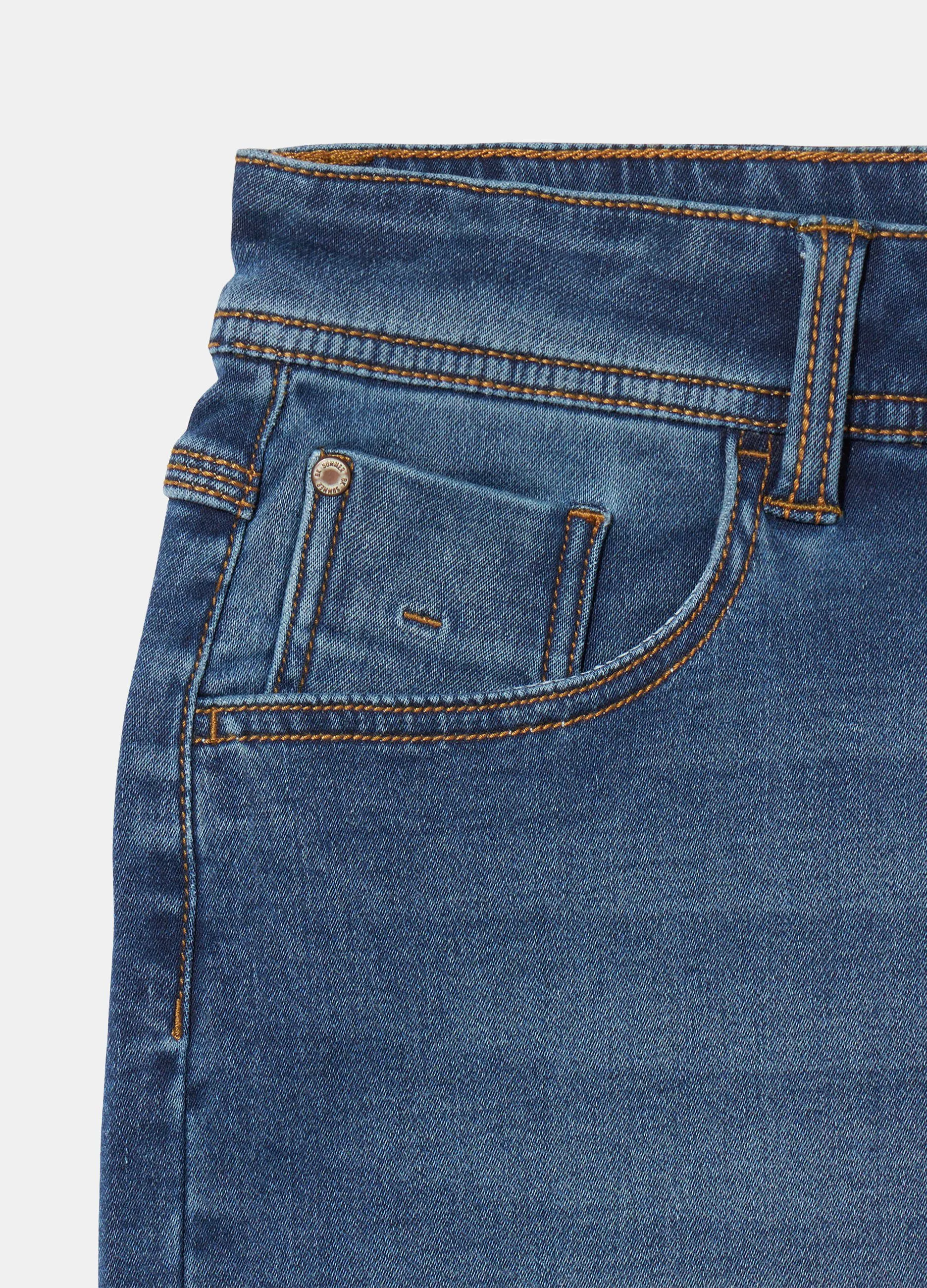 Shorts in felpa di cotone denim ragazzo