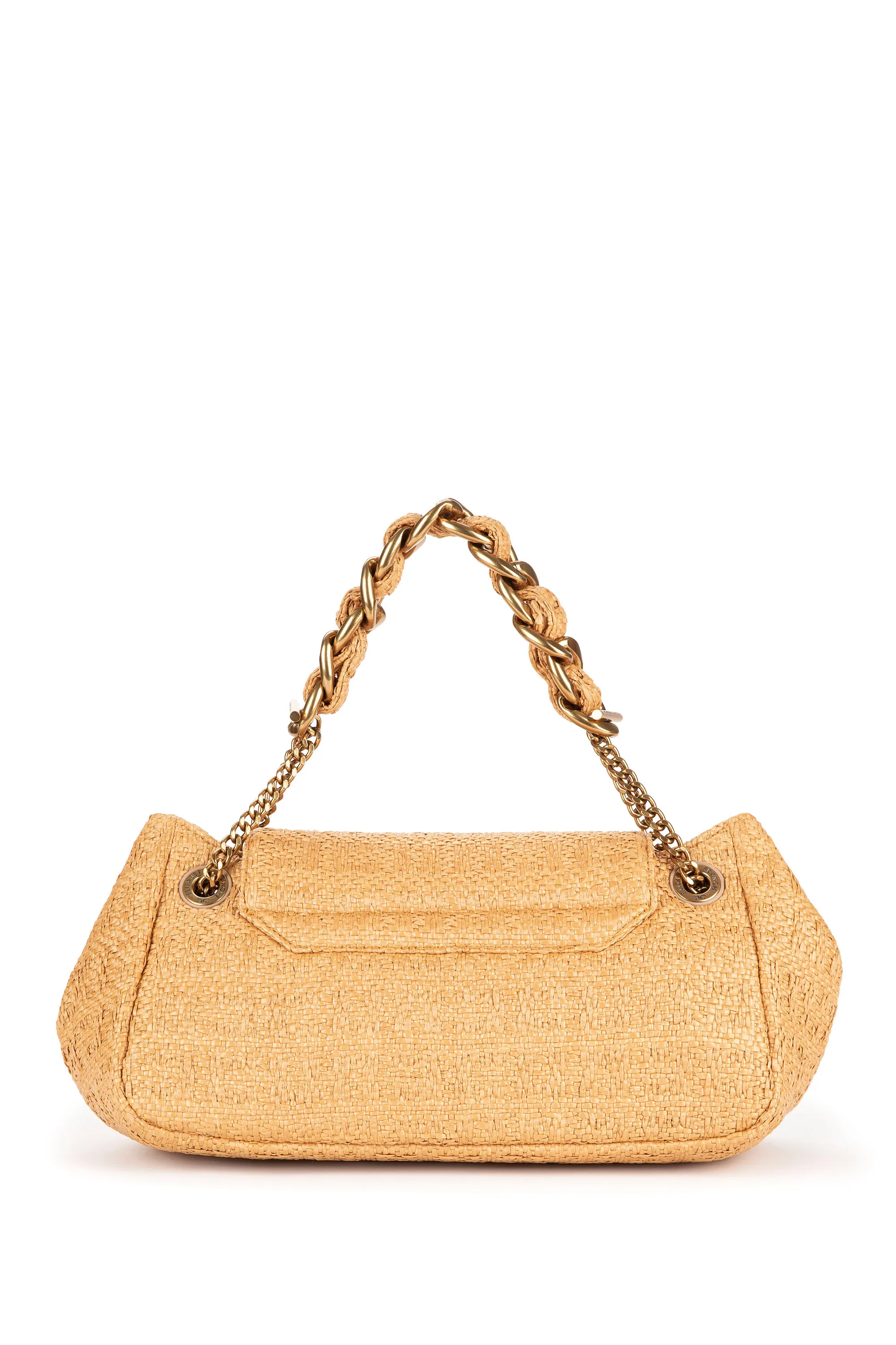 Shoulder bag media in rafia