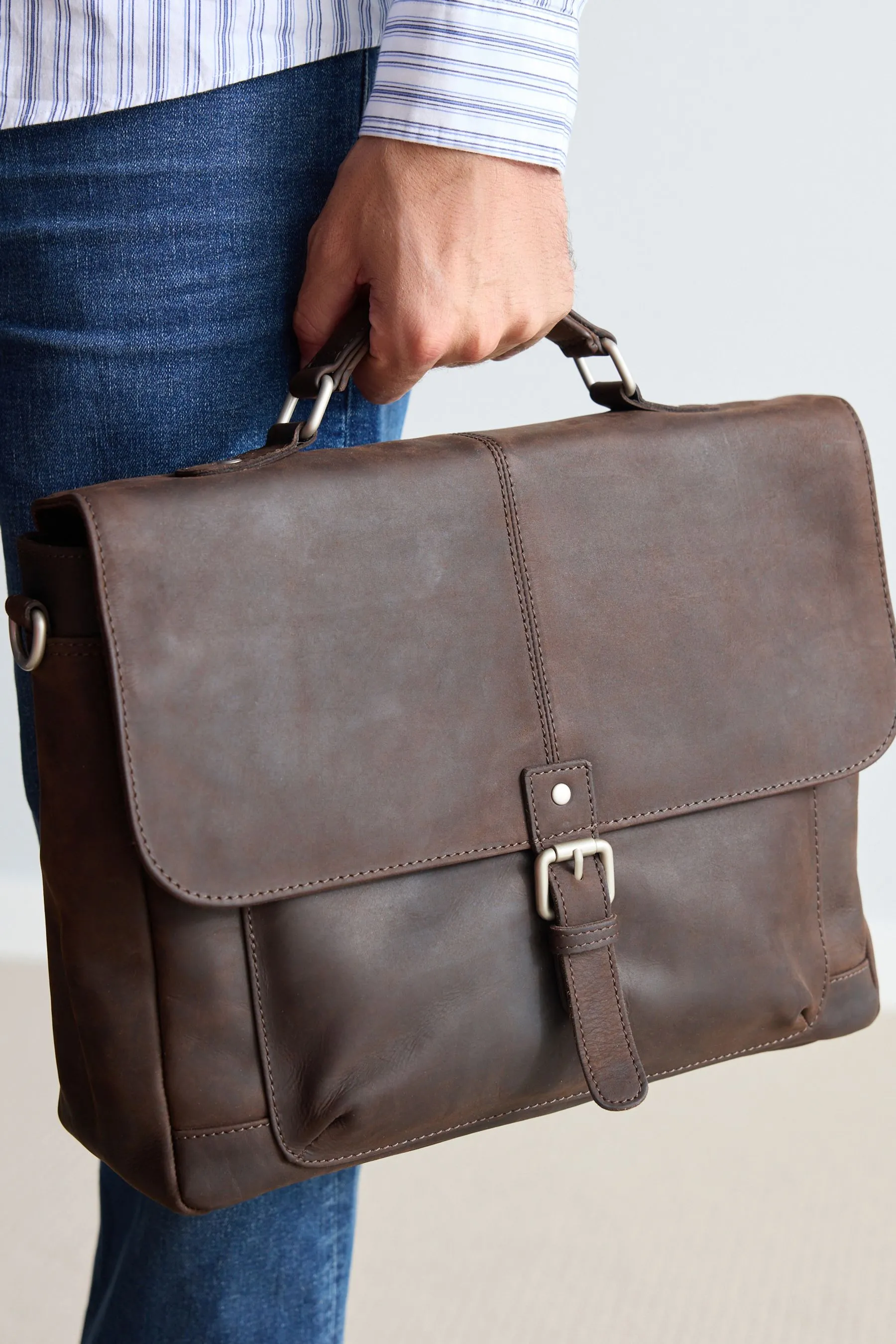 Signature Cartella in Pelle Grassa    