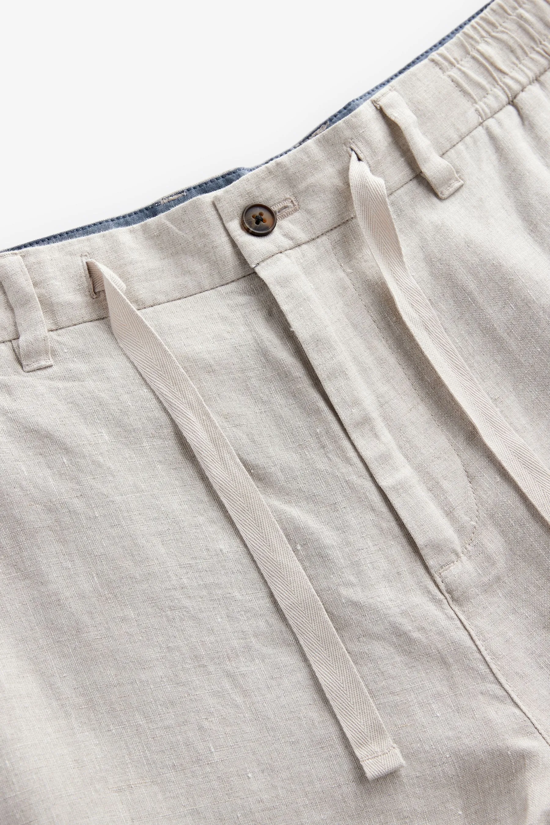 Signature - Italian Delave - Pantaloni in lino Leomaster con coulisse