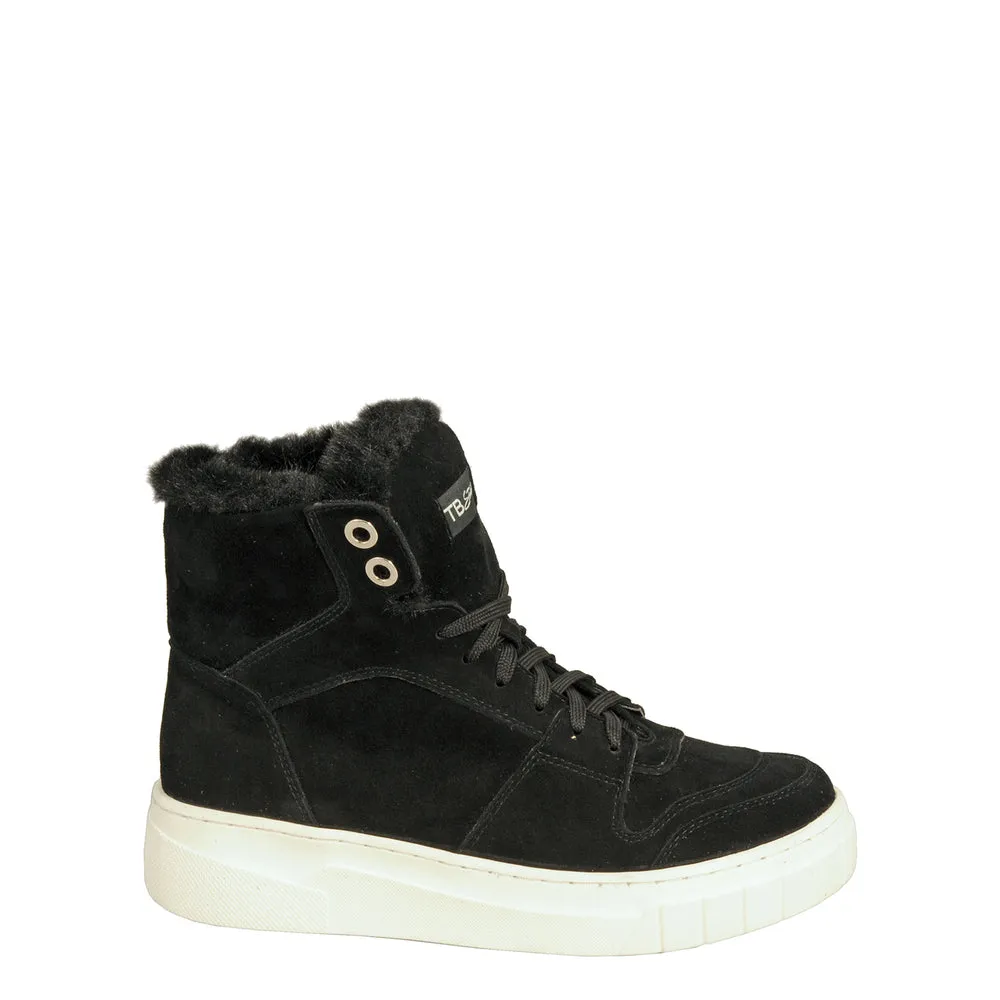 Sir Biss Sneaker alta in pelle e ecopelliccia