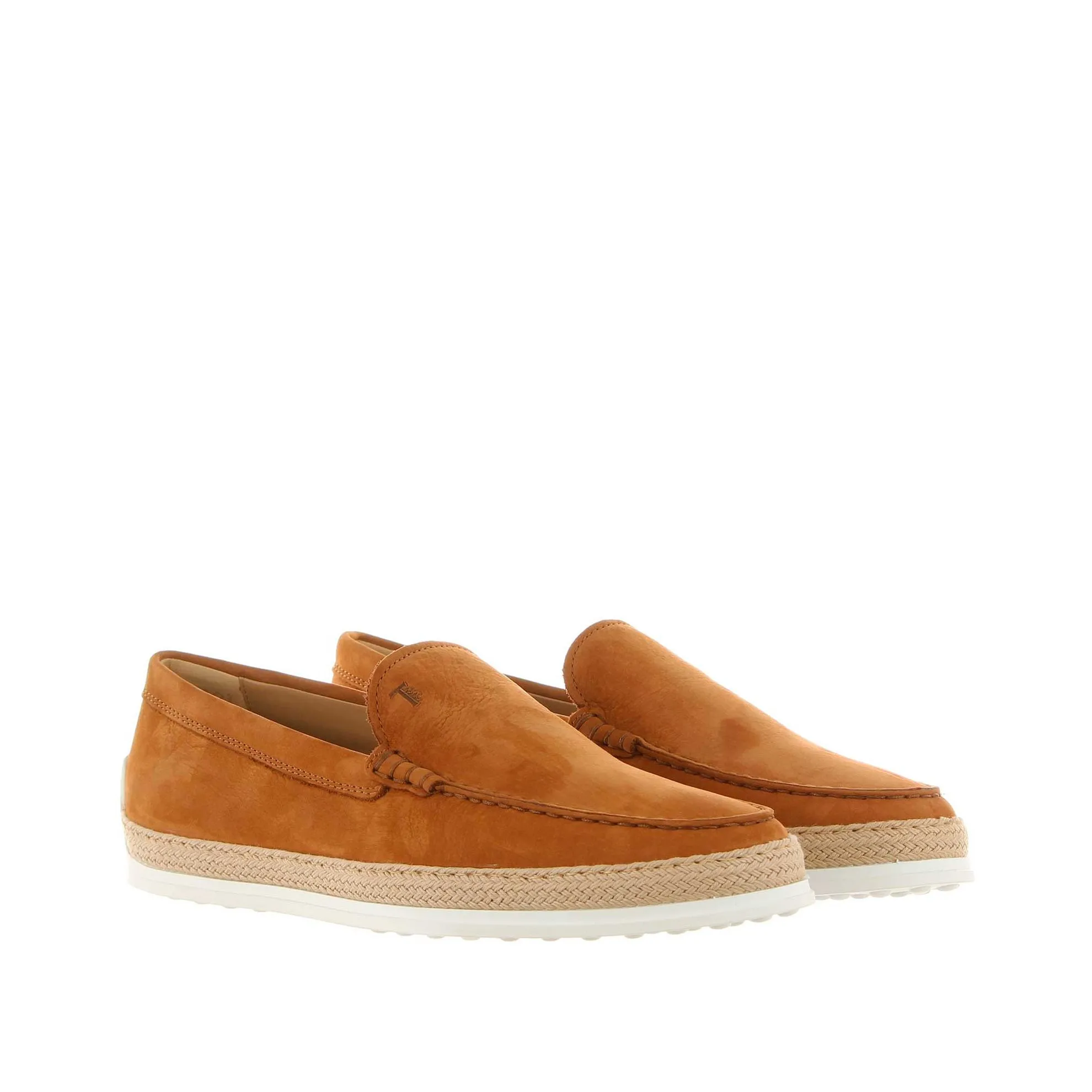 Slip on in nabuk con gommini e rafia