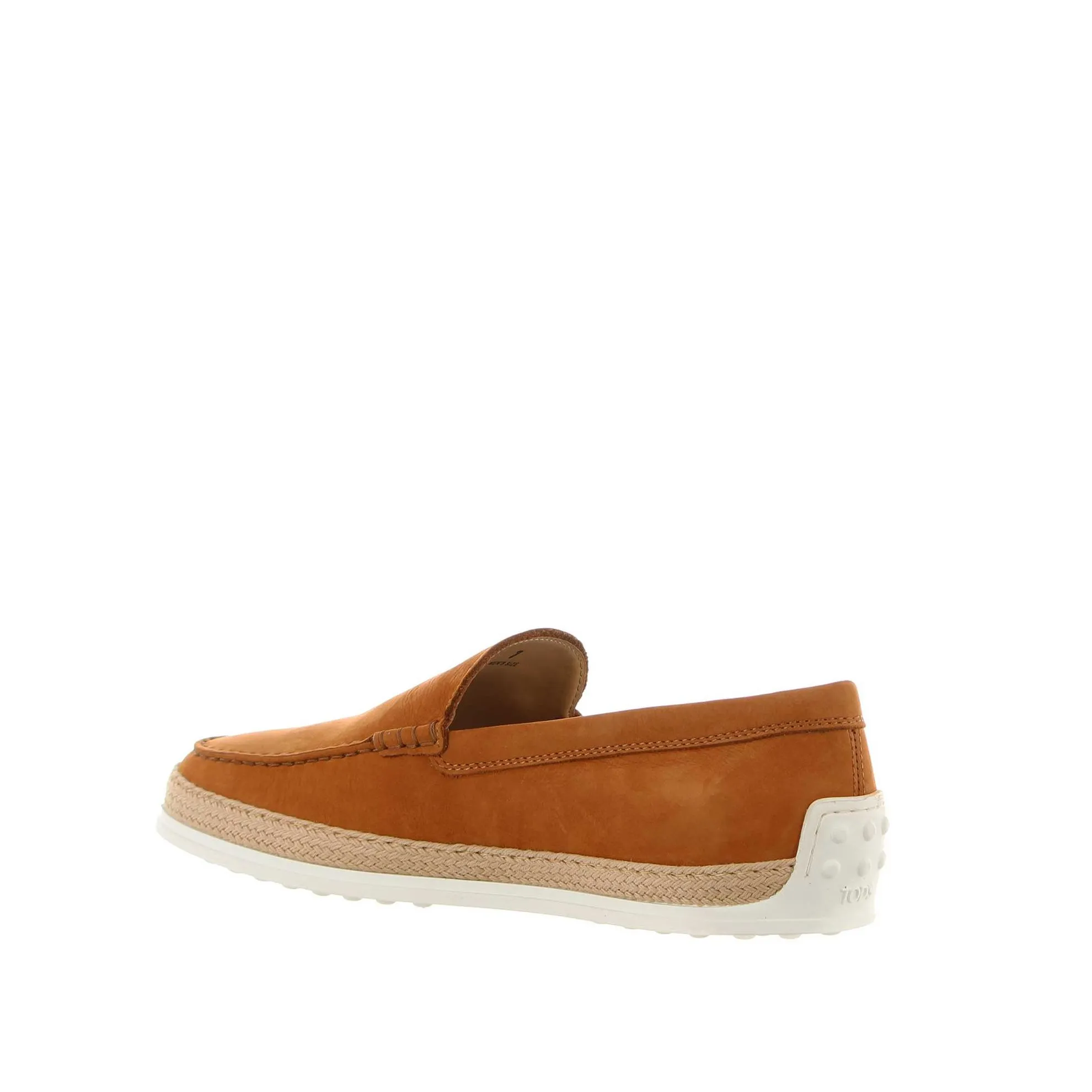Slip on in nabuk con gommini e rafia