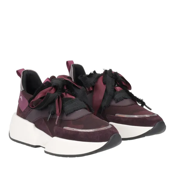 SNEAKER “ANNABELLE” IN TESSUTO CAMOUFLAGE VIOLA