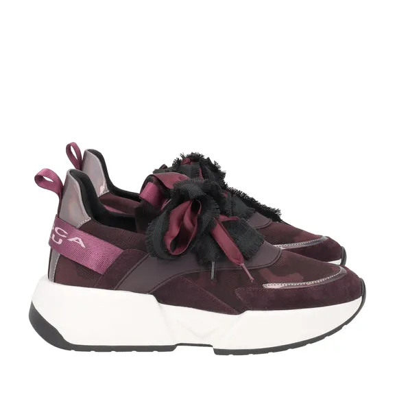 SNEAKER “ANNABELLE” IN TESSUTO CAMOUFLAGE VIOLA