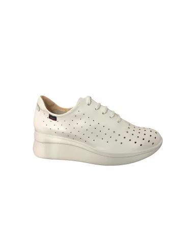 Sneaker donna Callaghan 3000 pelle bianco suola rialzata