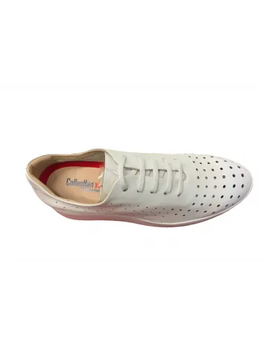 Sneaker donna Callaghan 3000 pelle bianco suola rialzata