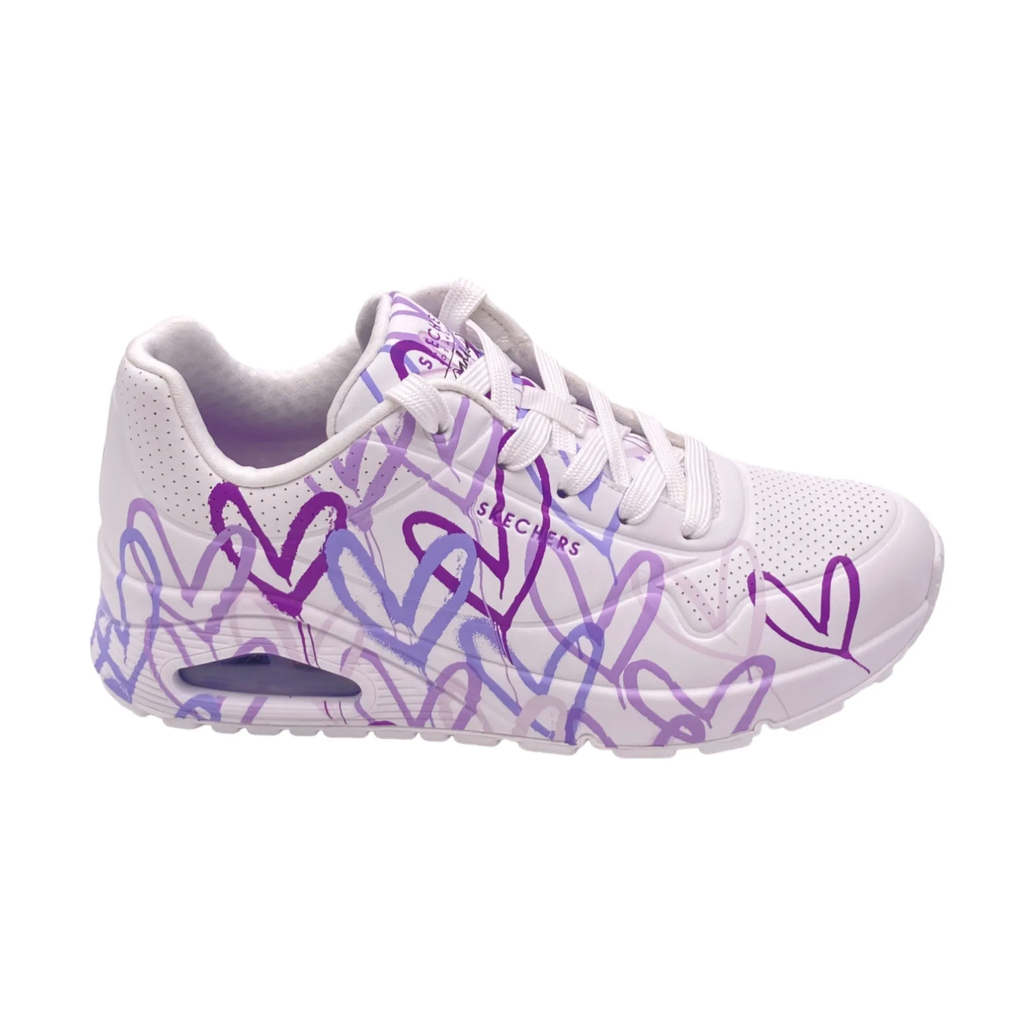 Sneaker Donna ecopelle Skechers 155507 WLPR