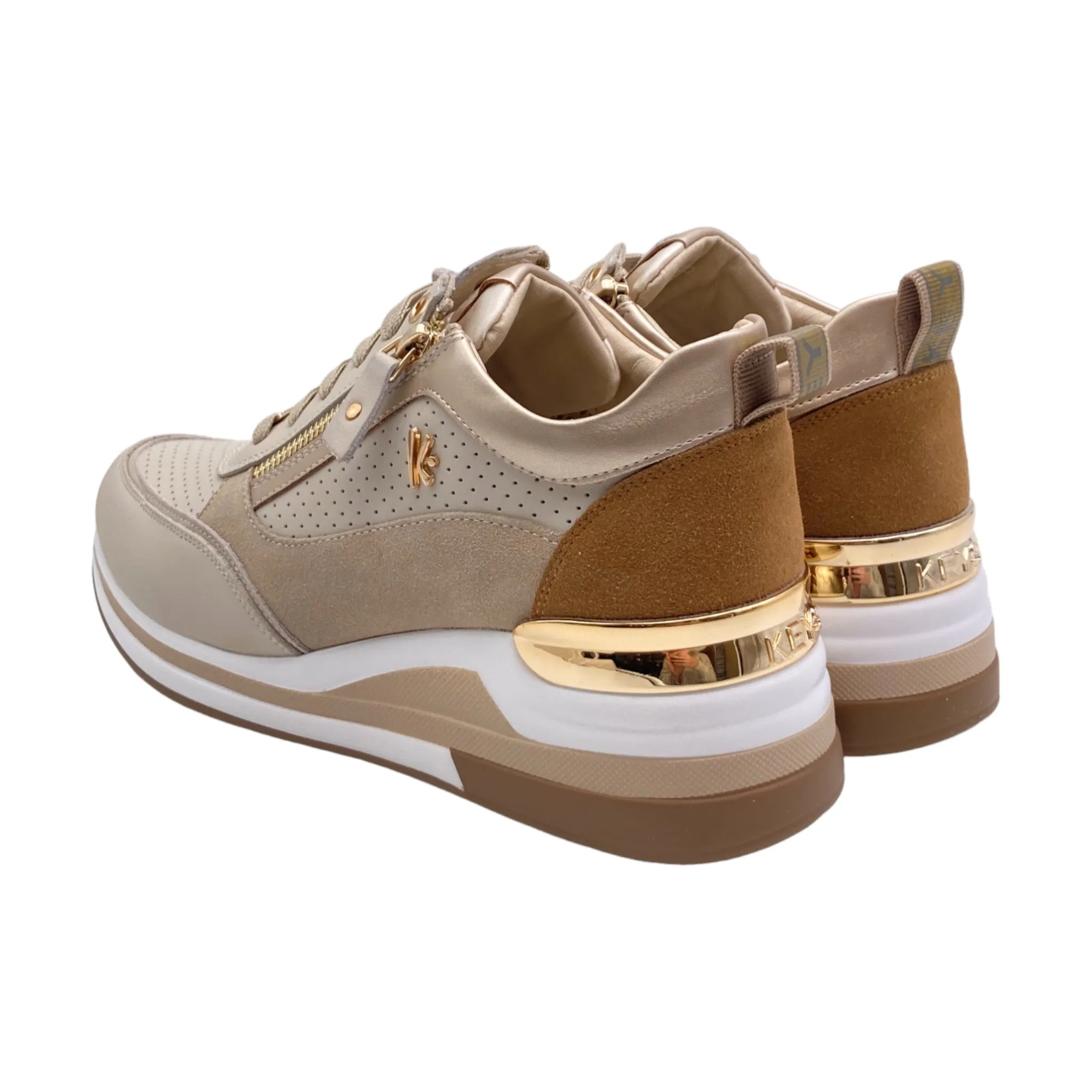 Sneaker Donna Keys 9022 beige/platino/papiro