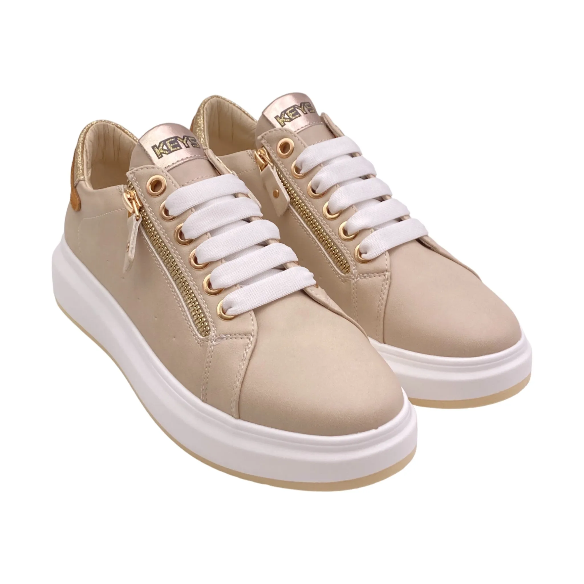 Sneaker Donna Keys K-9001 beige/caramel/gold