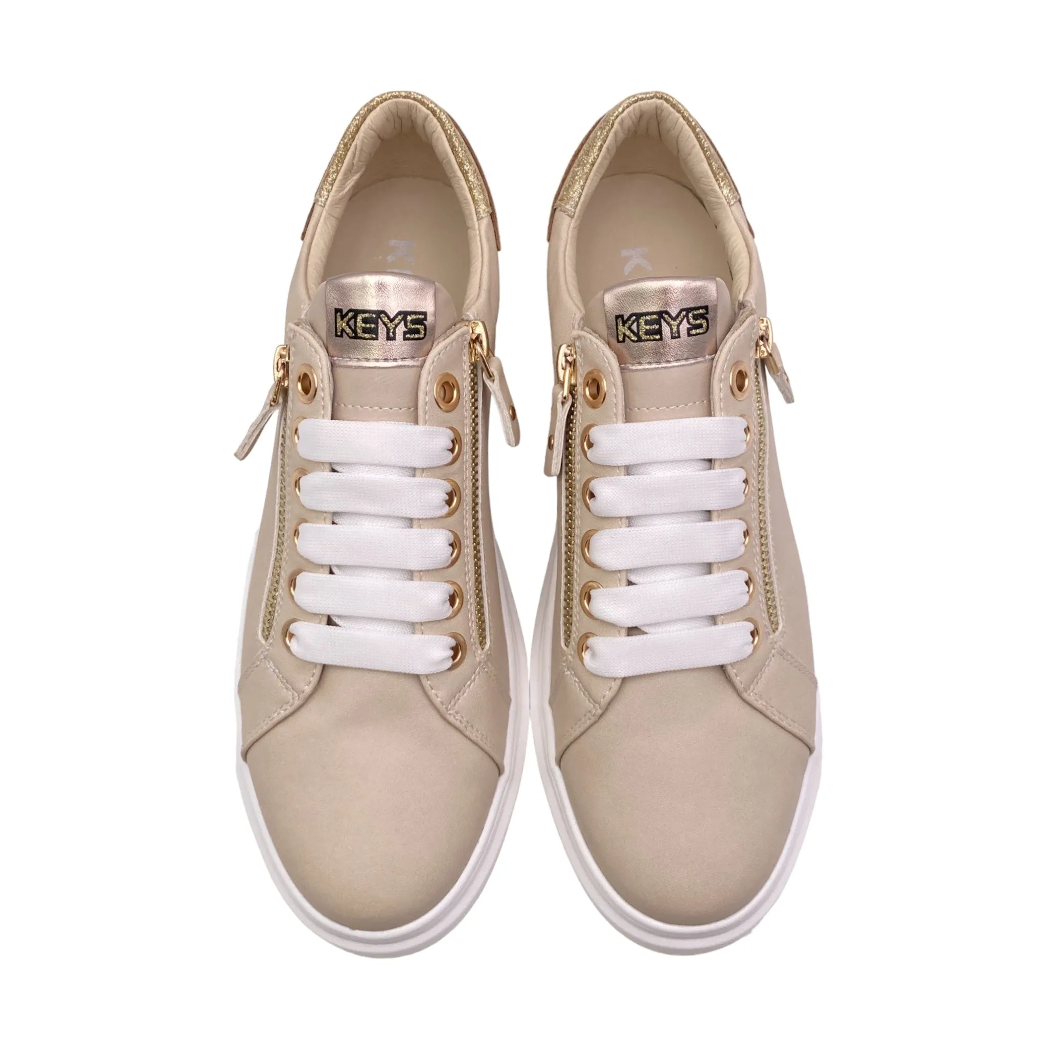 Sneaker Donna Keys K-9001 beige/caramel/gold
