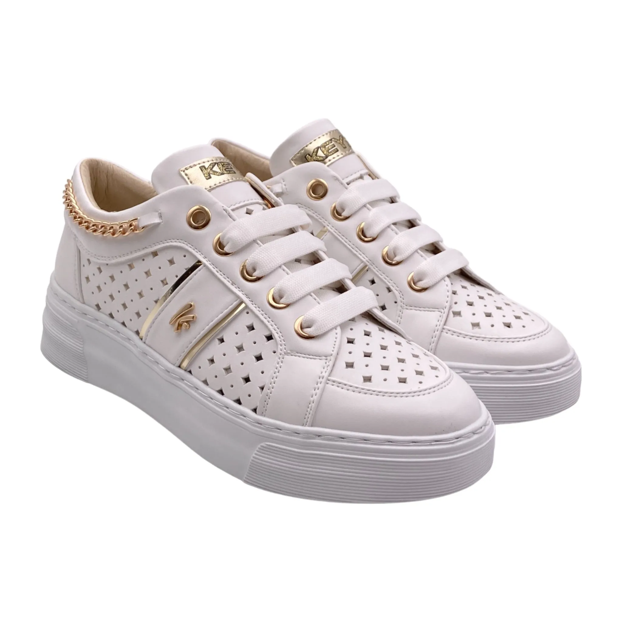 Sneaker Donna Keys K-9162 white/gold