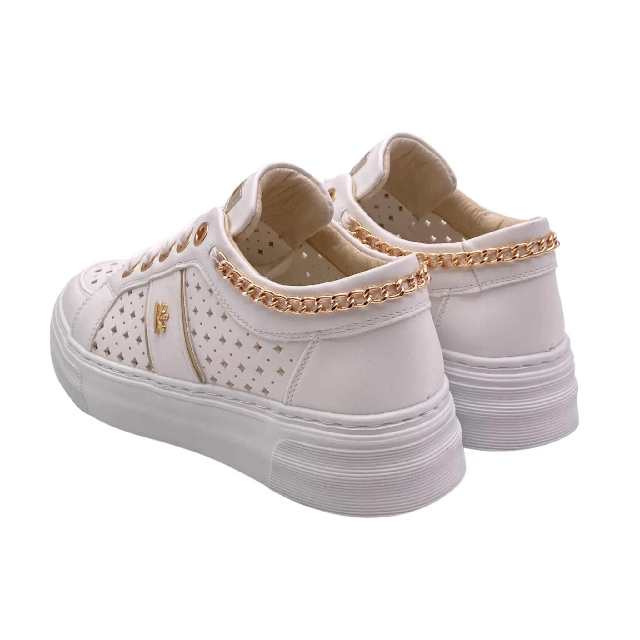 Sneaker Donna Keys K-9162 white/gold