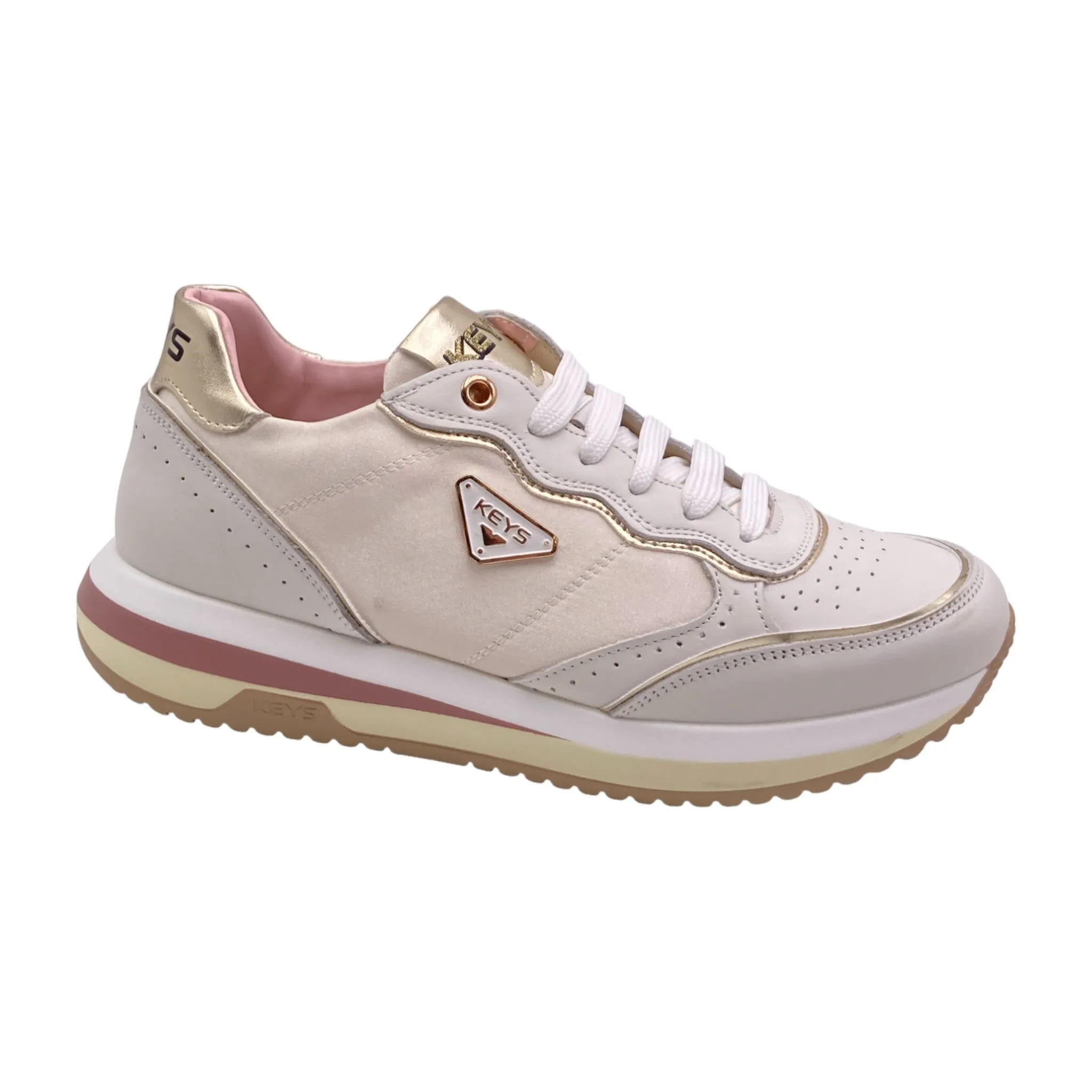 Sneaker Donna Keys K-9232 white/metal gold/beige