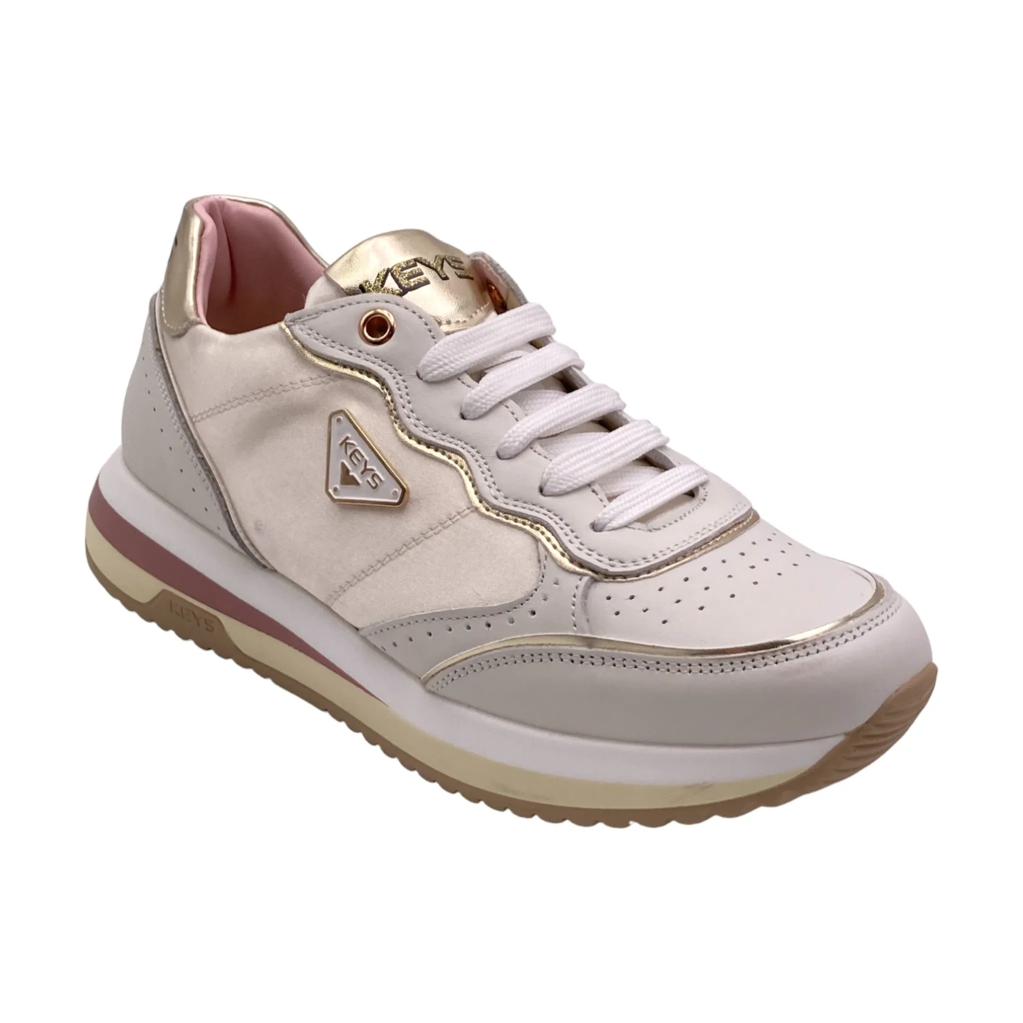 Sneaker Donna Keys K-9232 white/metal gold/beige