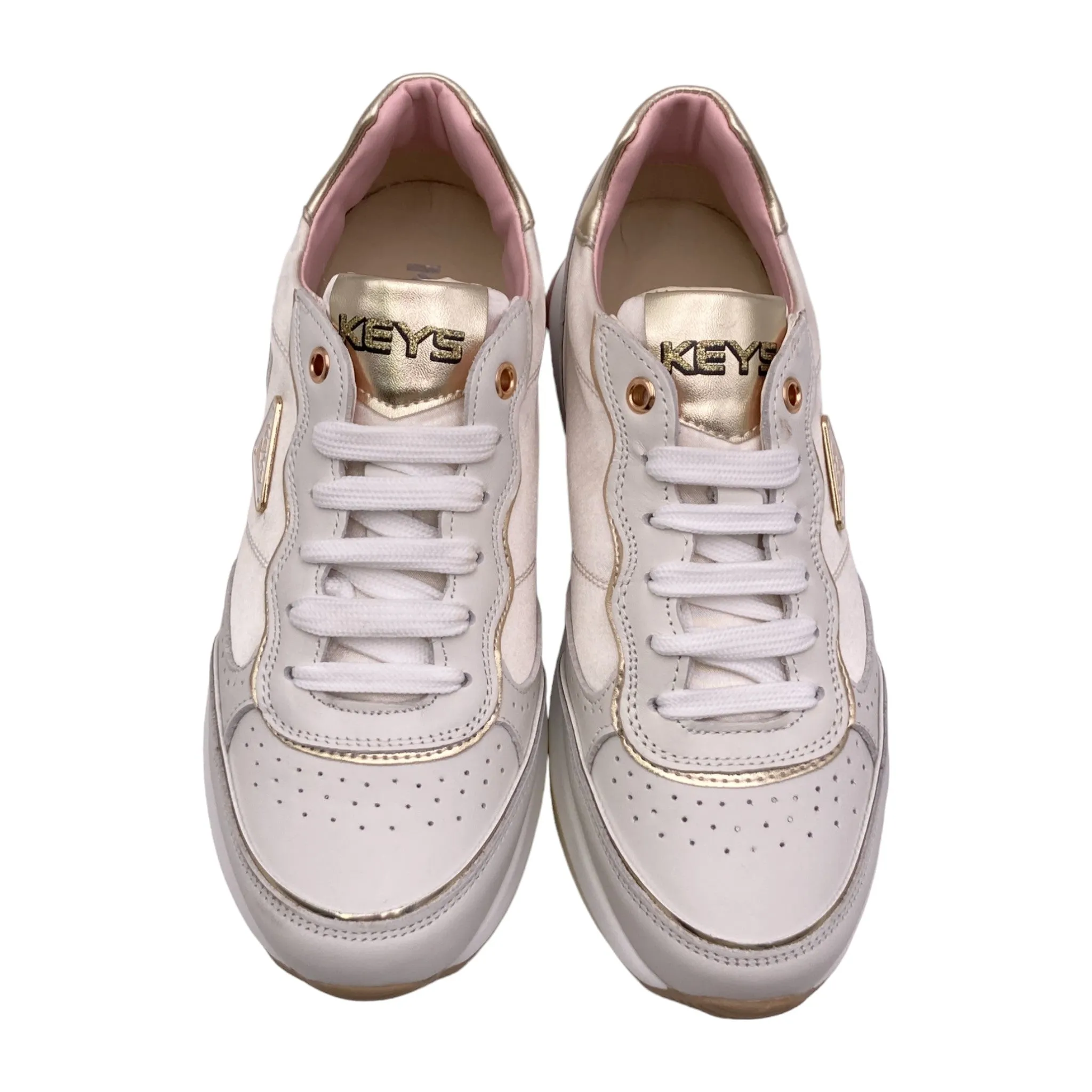 Sneaker Donna Keys K-9232 white/metal gold/beige