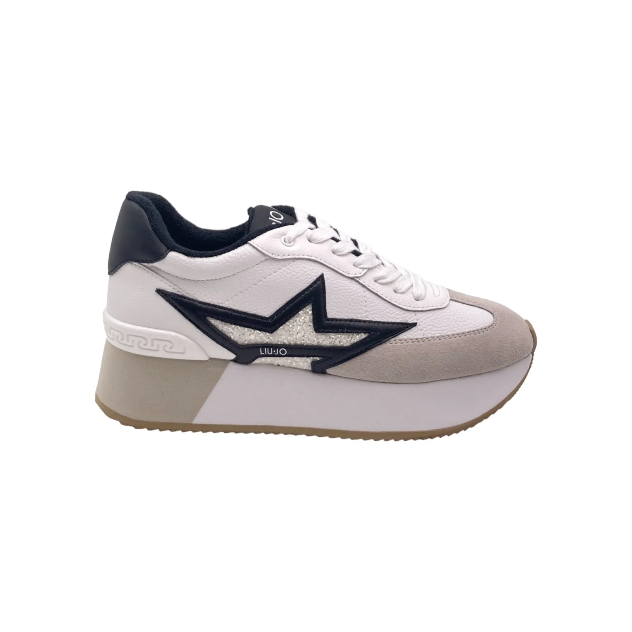 Sneaker Donna Liu jo DREAMY 03 tumbled calf leather white/black