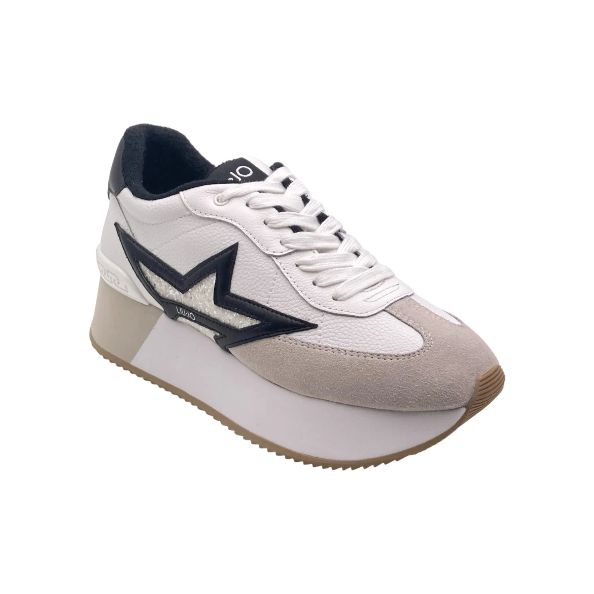 Sneaker Donna Liu jo DREAMY 03 tumbled calf leather white/black