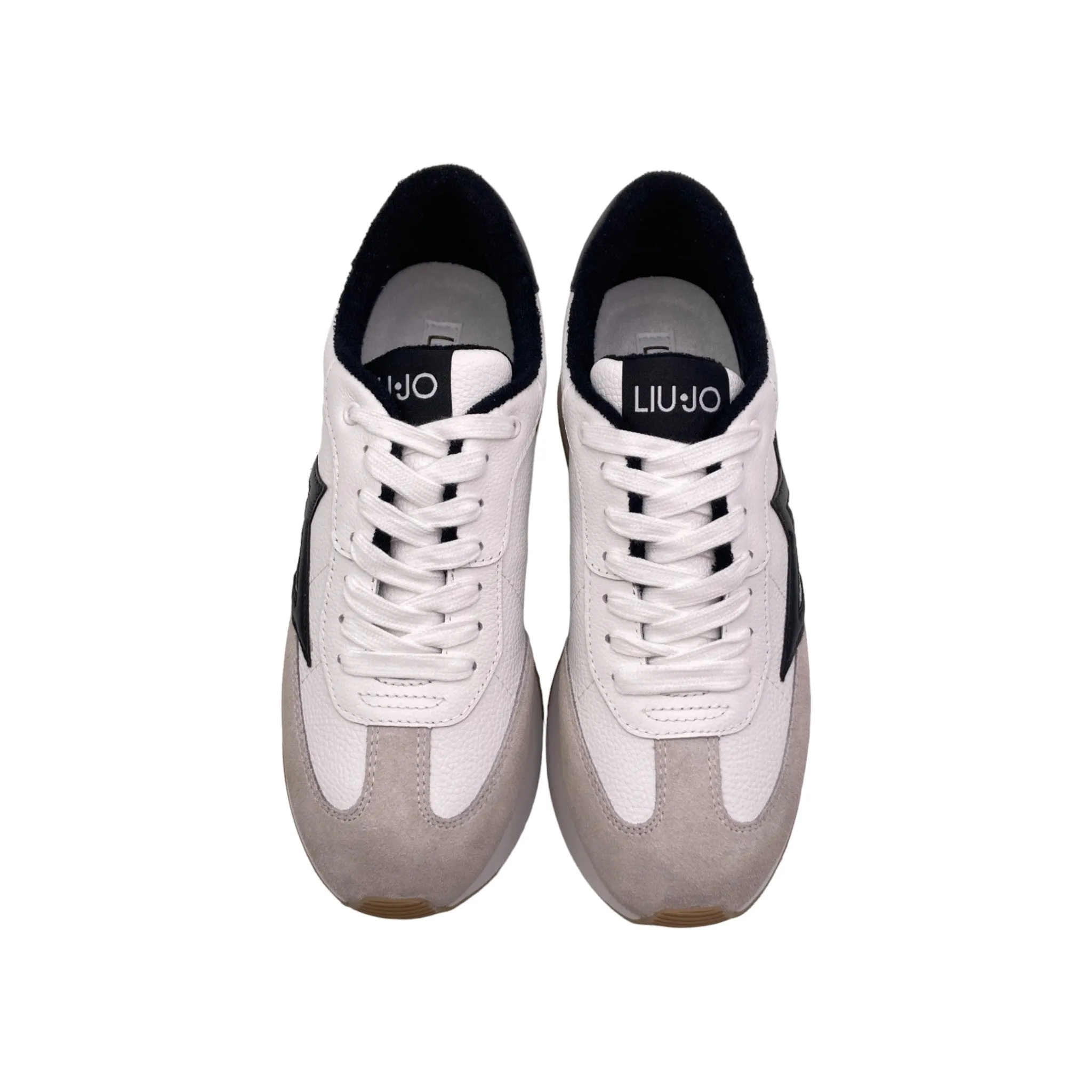 Sneaker Donna Liu jo DREAMY 03 tumbled calf leather white/black