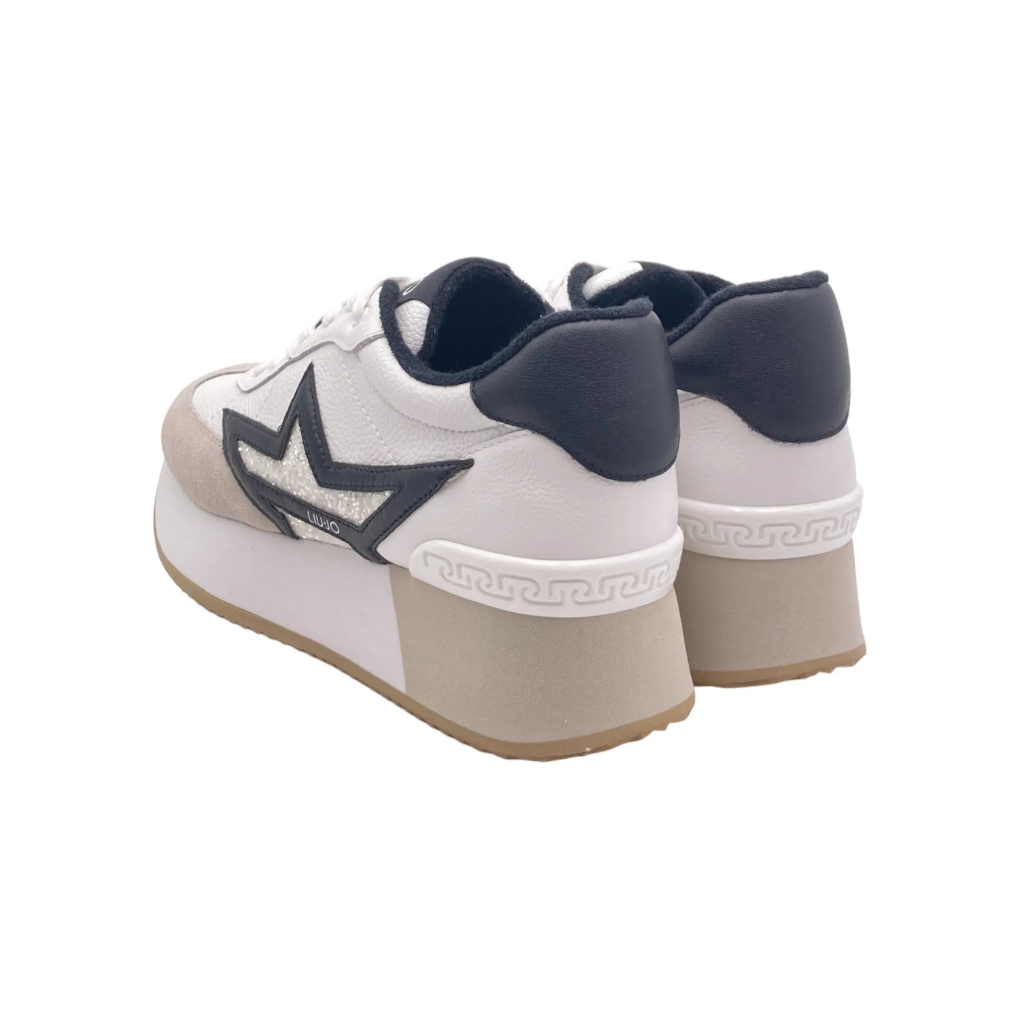 Sneaker Donna Liu jo DREAMY 03 tumbled calf leather white/black