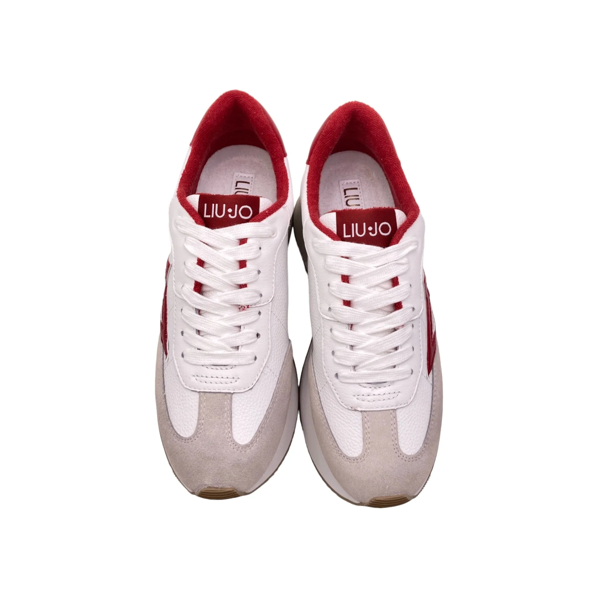 Sneaker Donna Liu jo DREAMY 03 tumbled calf leather white/red