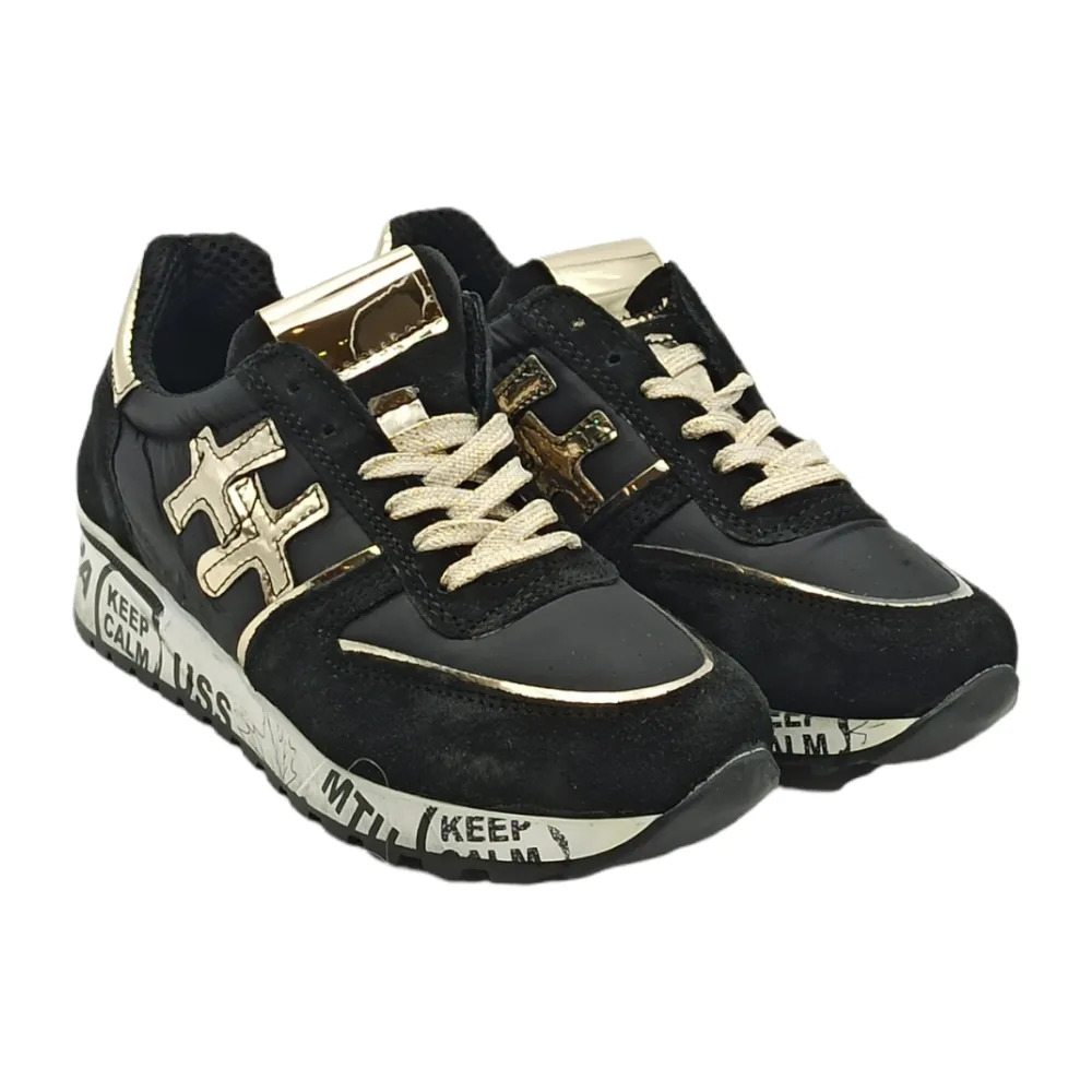 Sneaker donna pelle D. Scudieri PRD NERO MIRROR