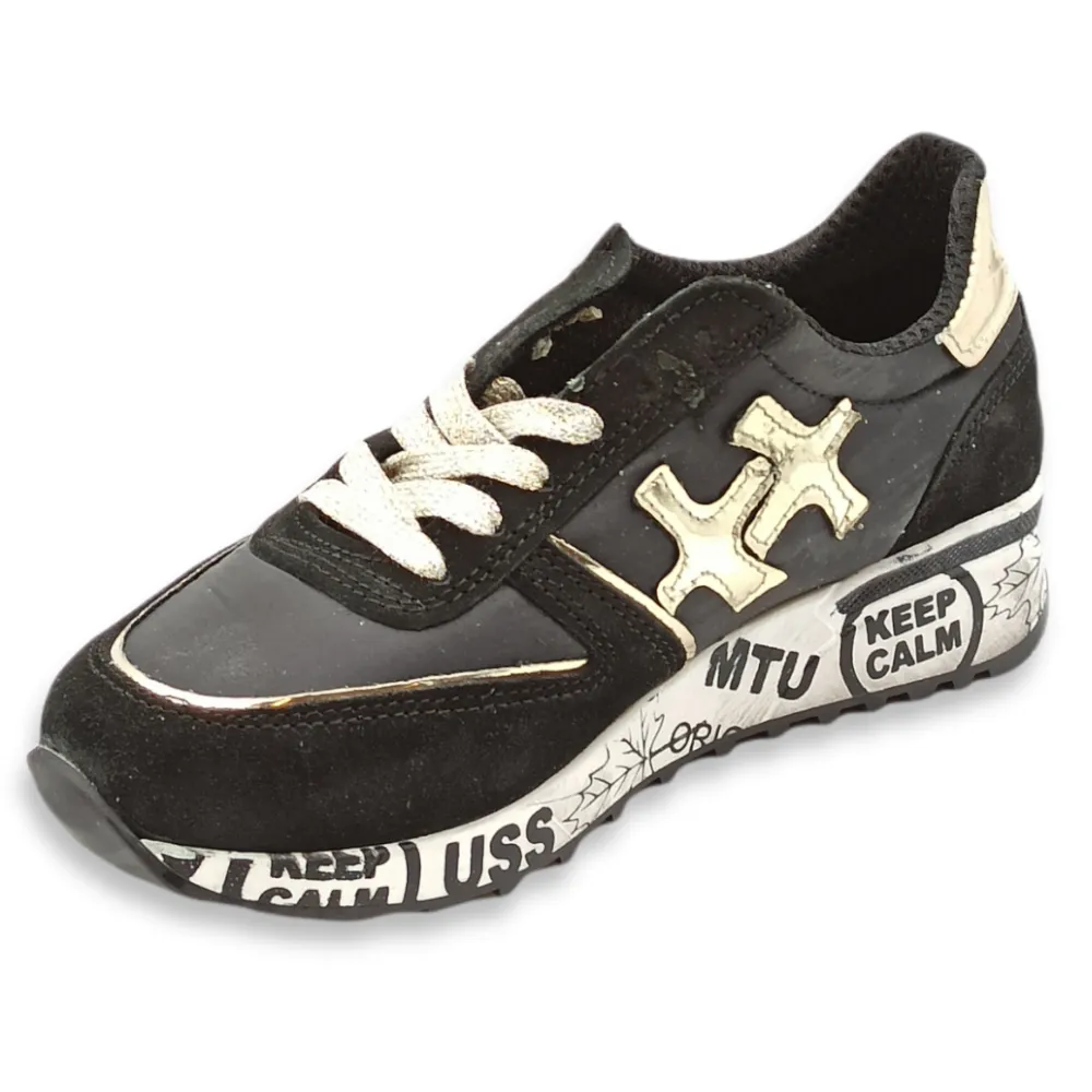 Sneaker donna pelle D. Scudieri PRD NERO MIRROR