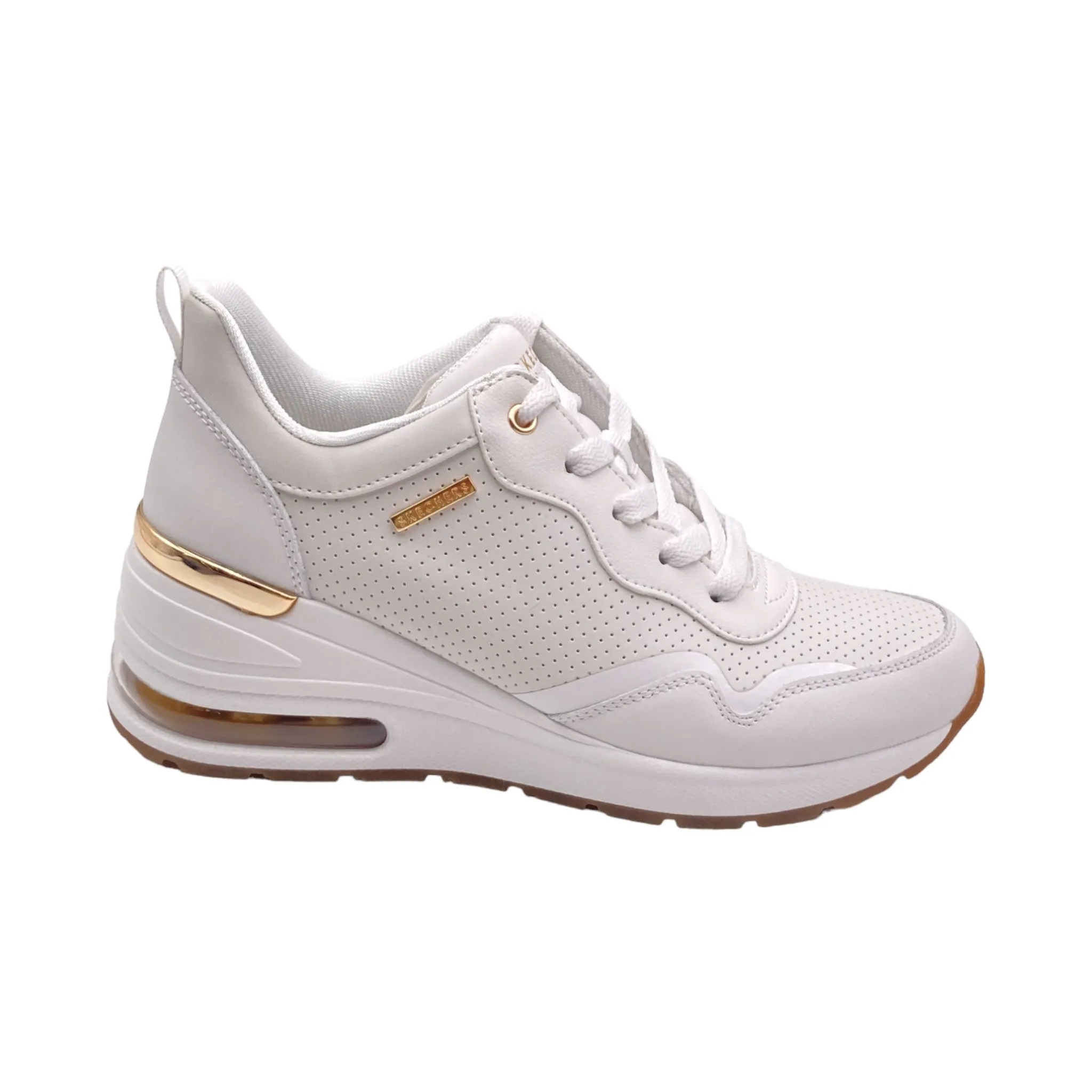 Sneaker Donna Skechers 155399 WHT million air hotter air