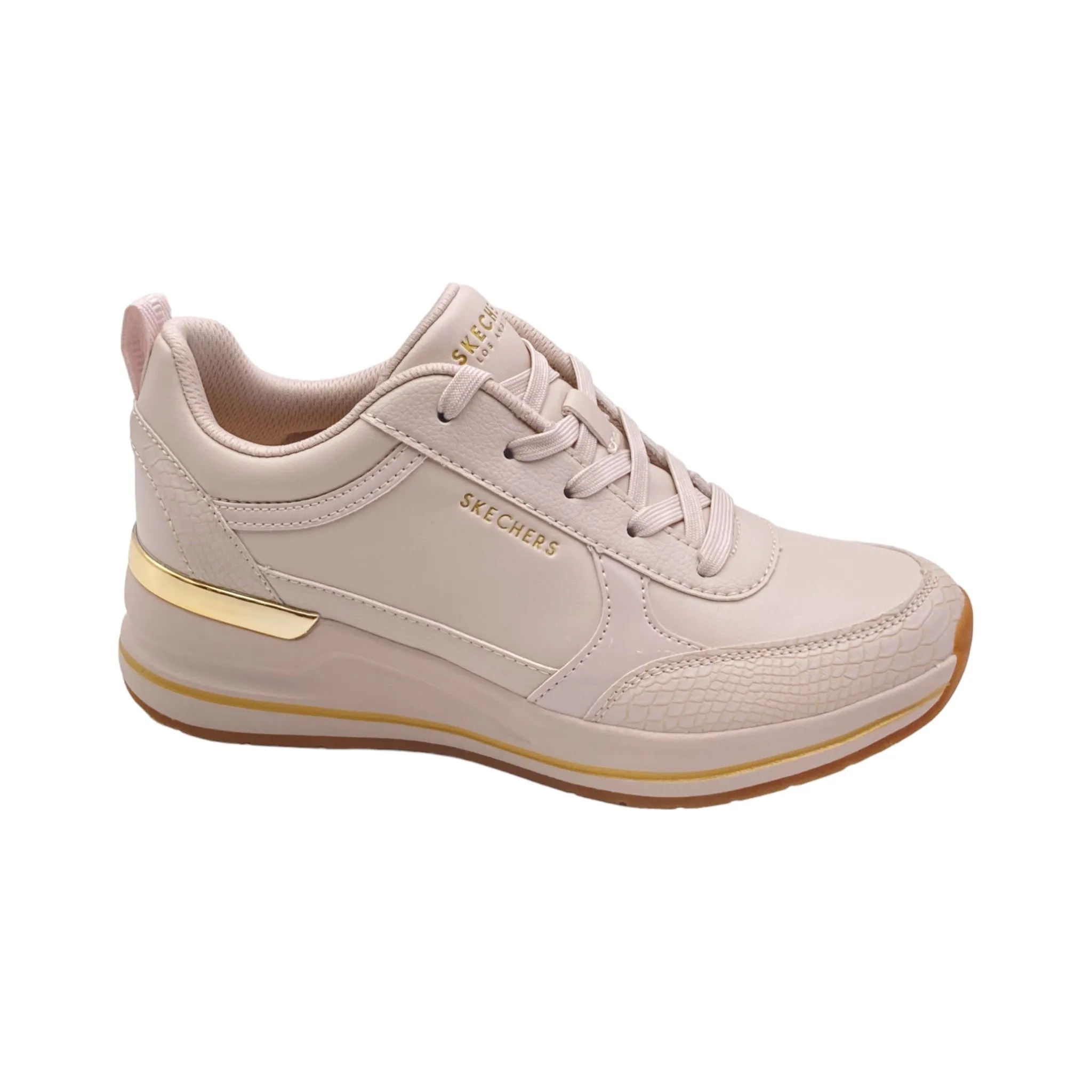 Sneaker Donna Skechers 177345 Off White Billion2 Fine Shi