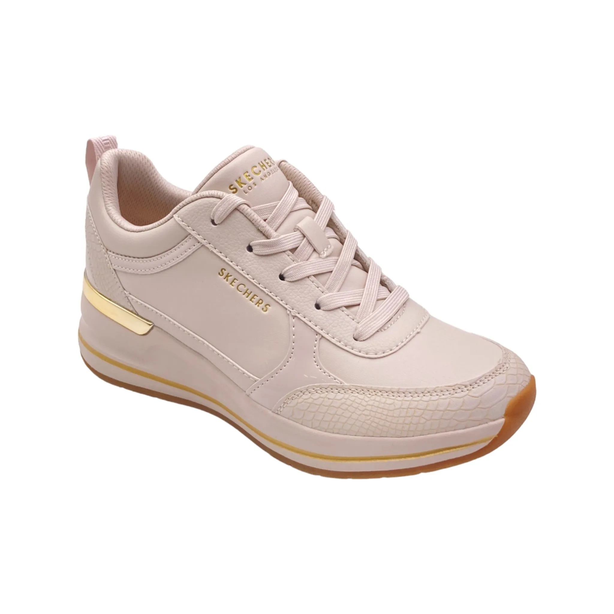 Sneaker Donna Skechers 177345 Off White Billion2 Fine Shi