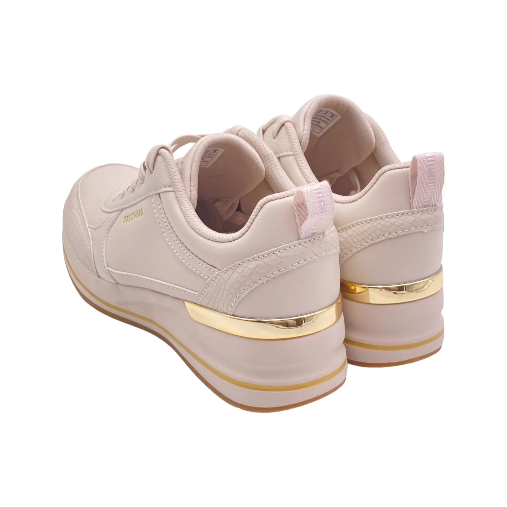 Sneaker Donna Skechers 177345 Off White Billion2 Fine Shi