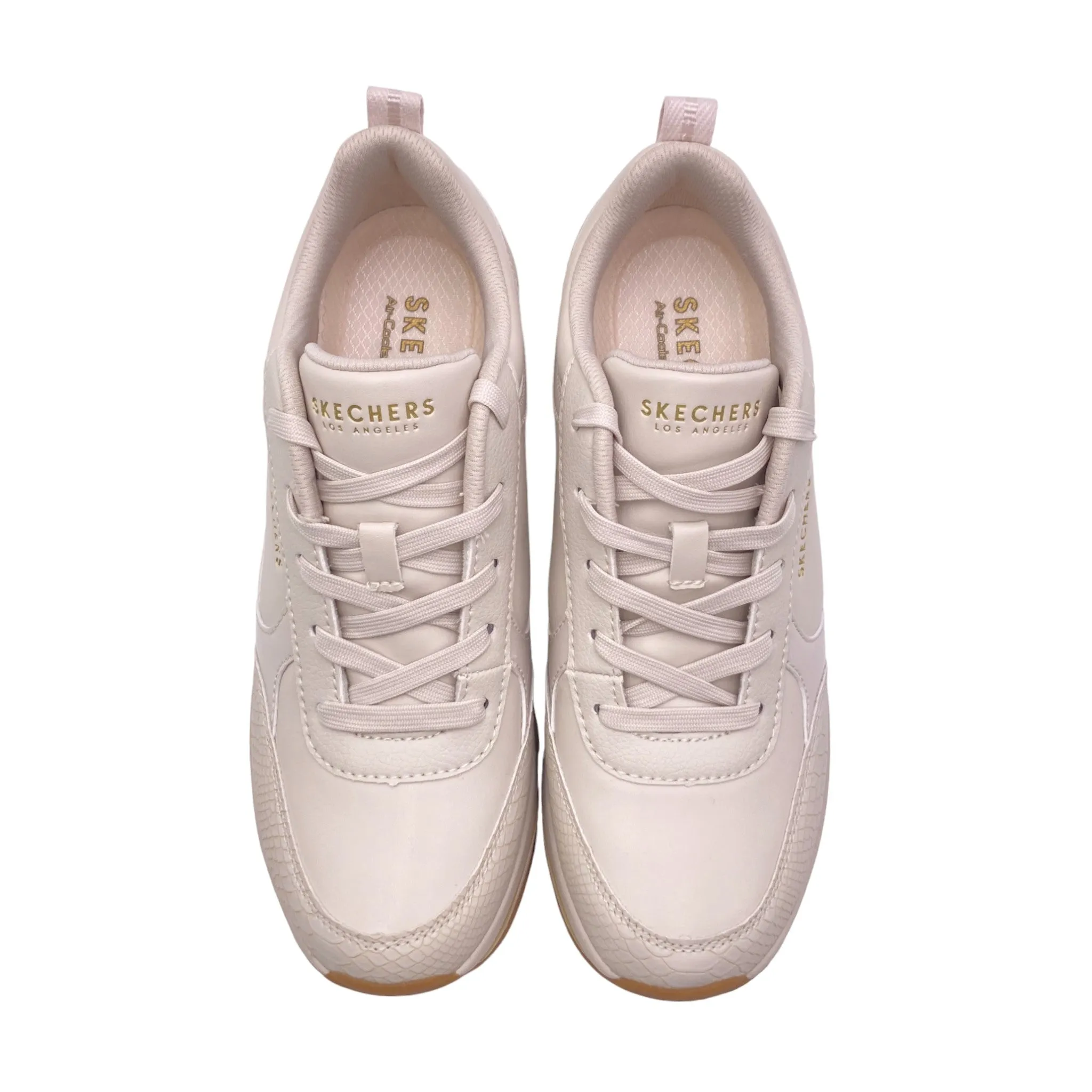 Sneaker Donna Skechers 177345 Off White Billion2 Fine Shi