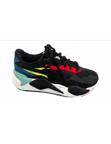 SNEAKER PUMA RS-X3 PUZZLE  371570-25 BLACK ROSSO