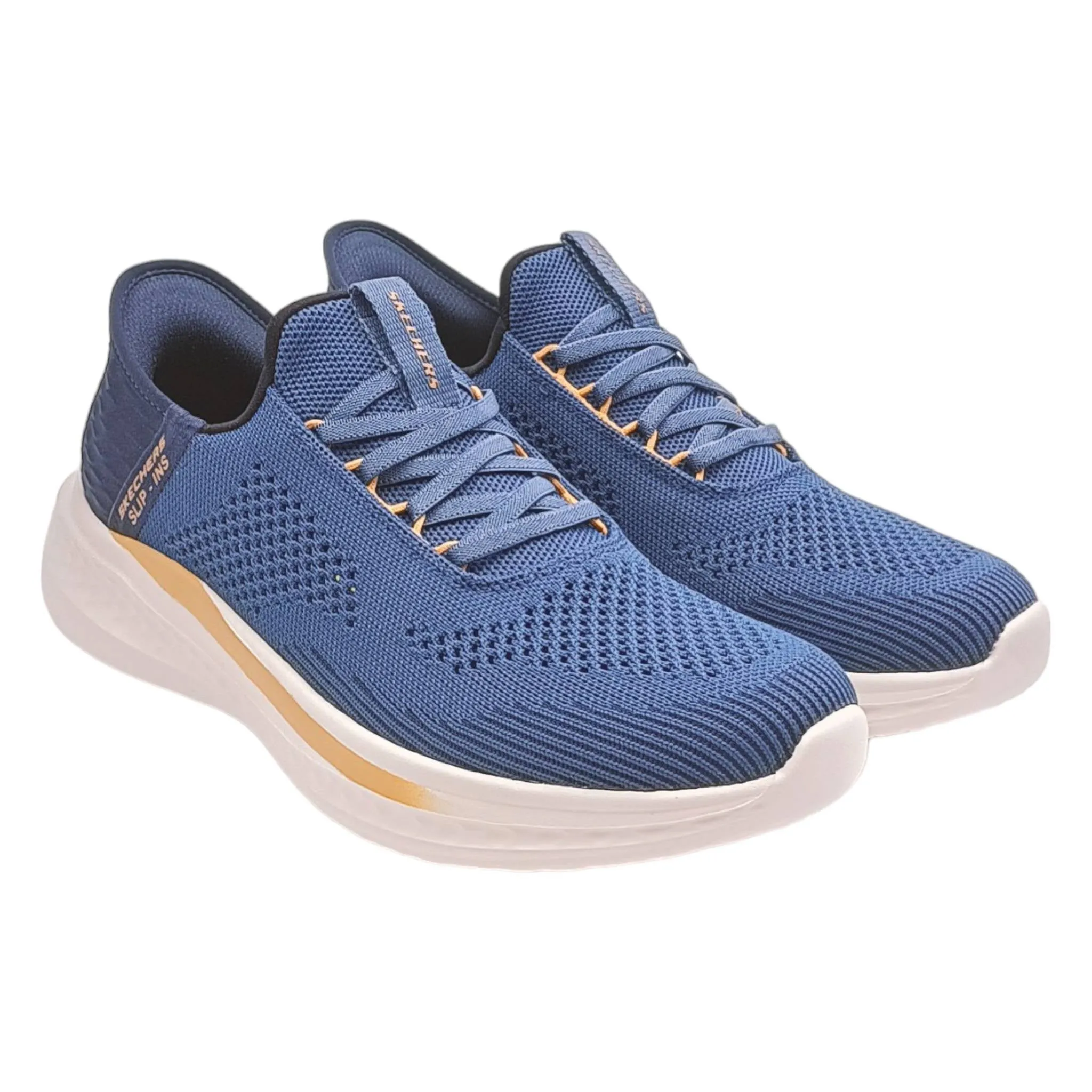 Sneaker Uomo Skechers 210810 BLU slade quinto