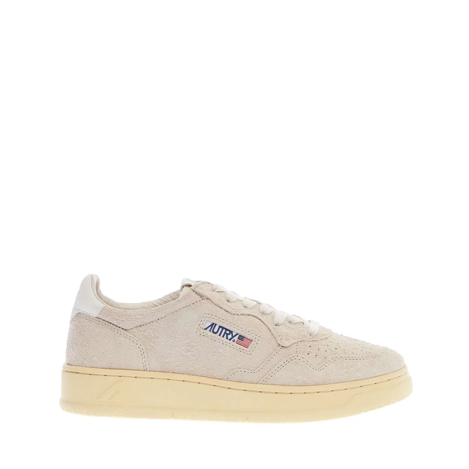 Sneakers Medalist Low In Suede Effetto Hair Sabbia