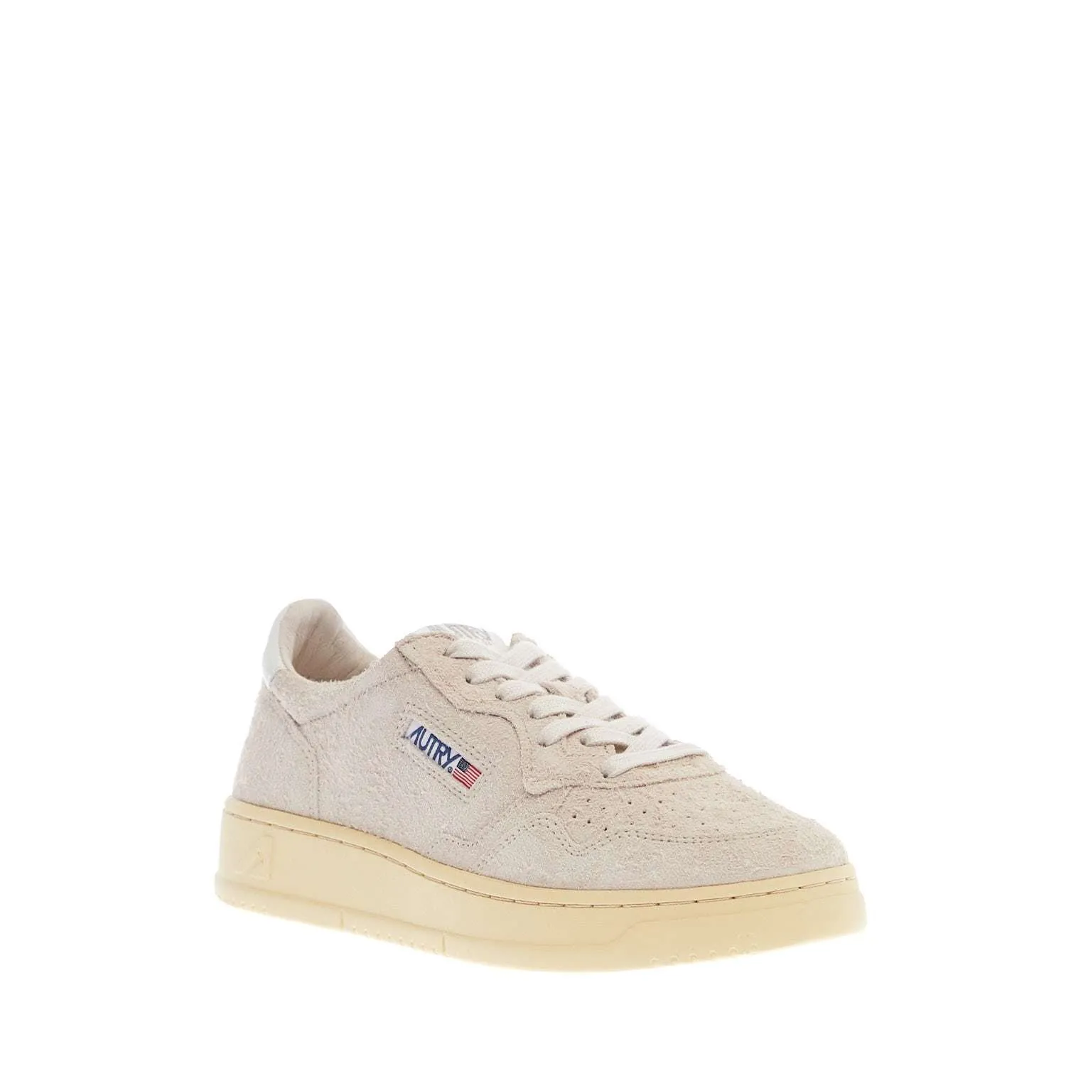 Sneakers Medalist Low In Suede Effetto Hair Sabbia