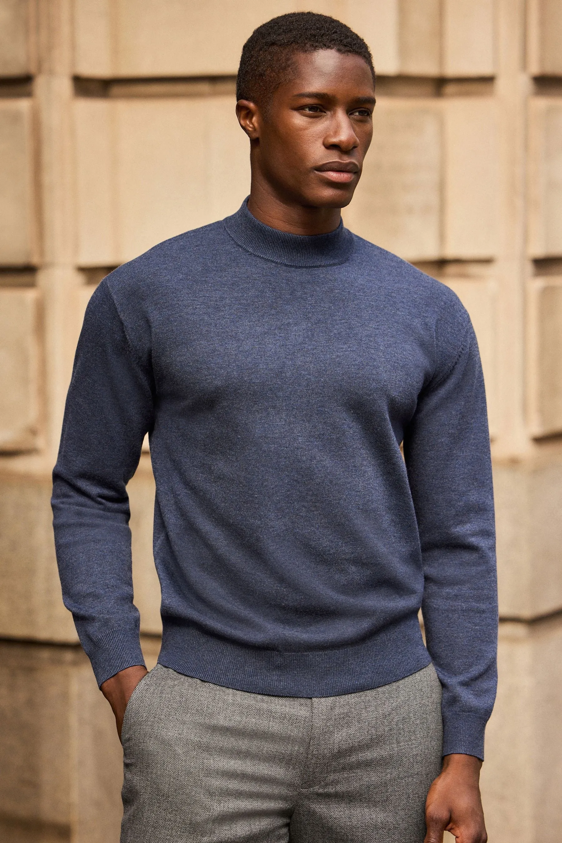 Soft Touch Vestibilità regolare Premium Knitted Girocollo Maglione    