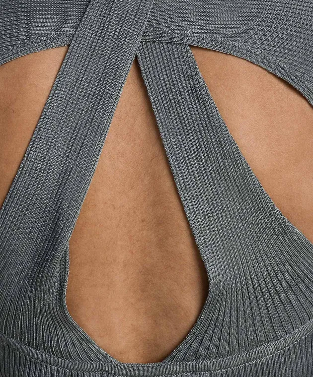 Solotre Maglione grigio a coste M3B0005