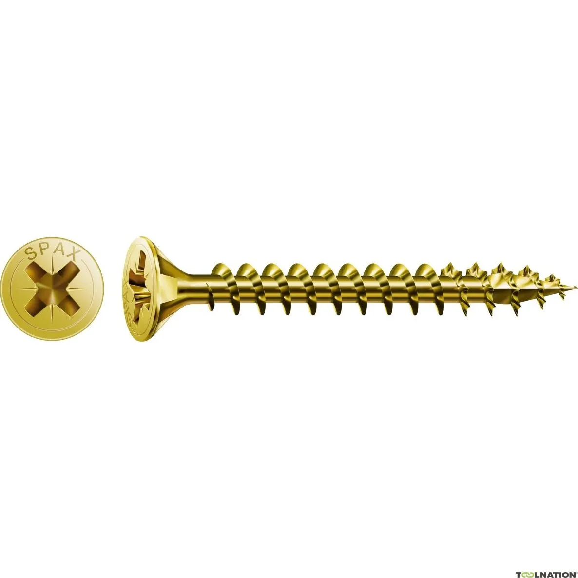 SPAX 1081020500455 Vite universale 5 x 45 mm, testa svasata, croce PZ2, filettatura intera, YELLOX - 500ST