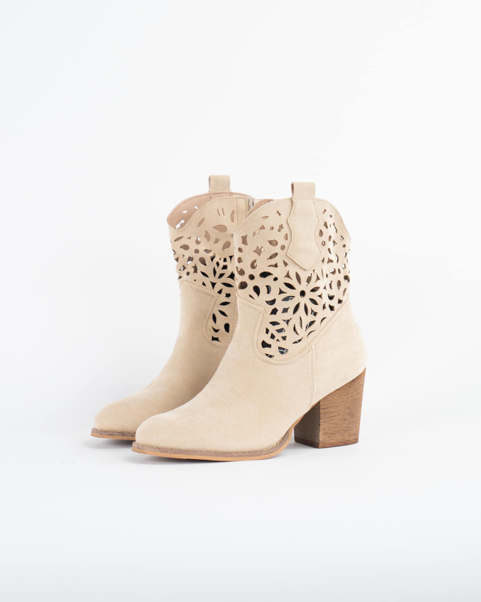 Stivaletti scamosciati - BEIGE
