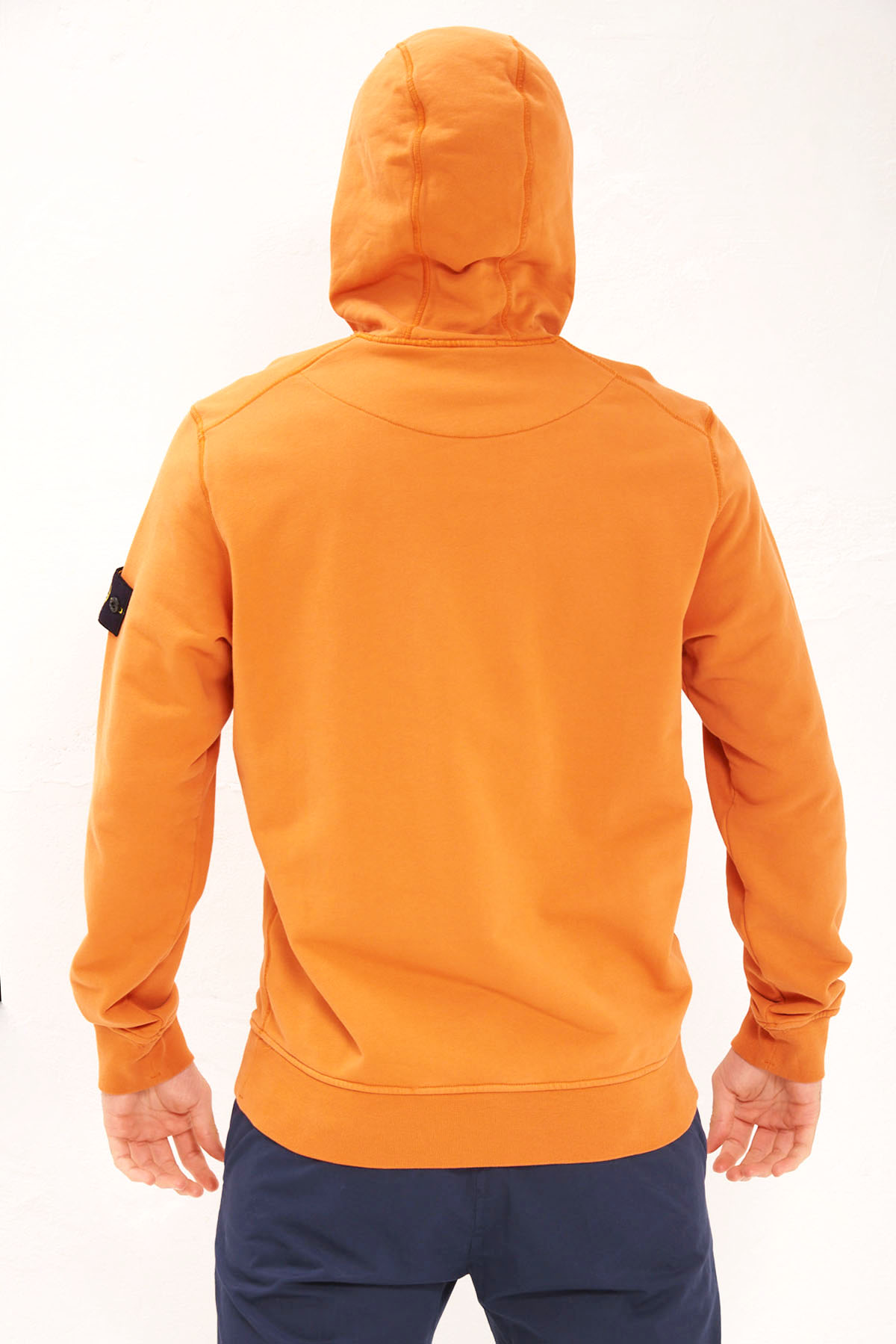 STONE ISLAND Felpa con cappuccio tinta in capo