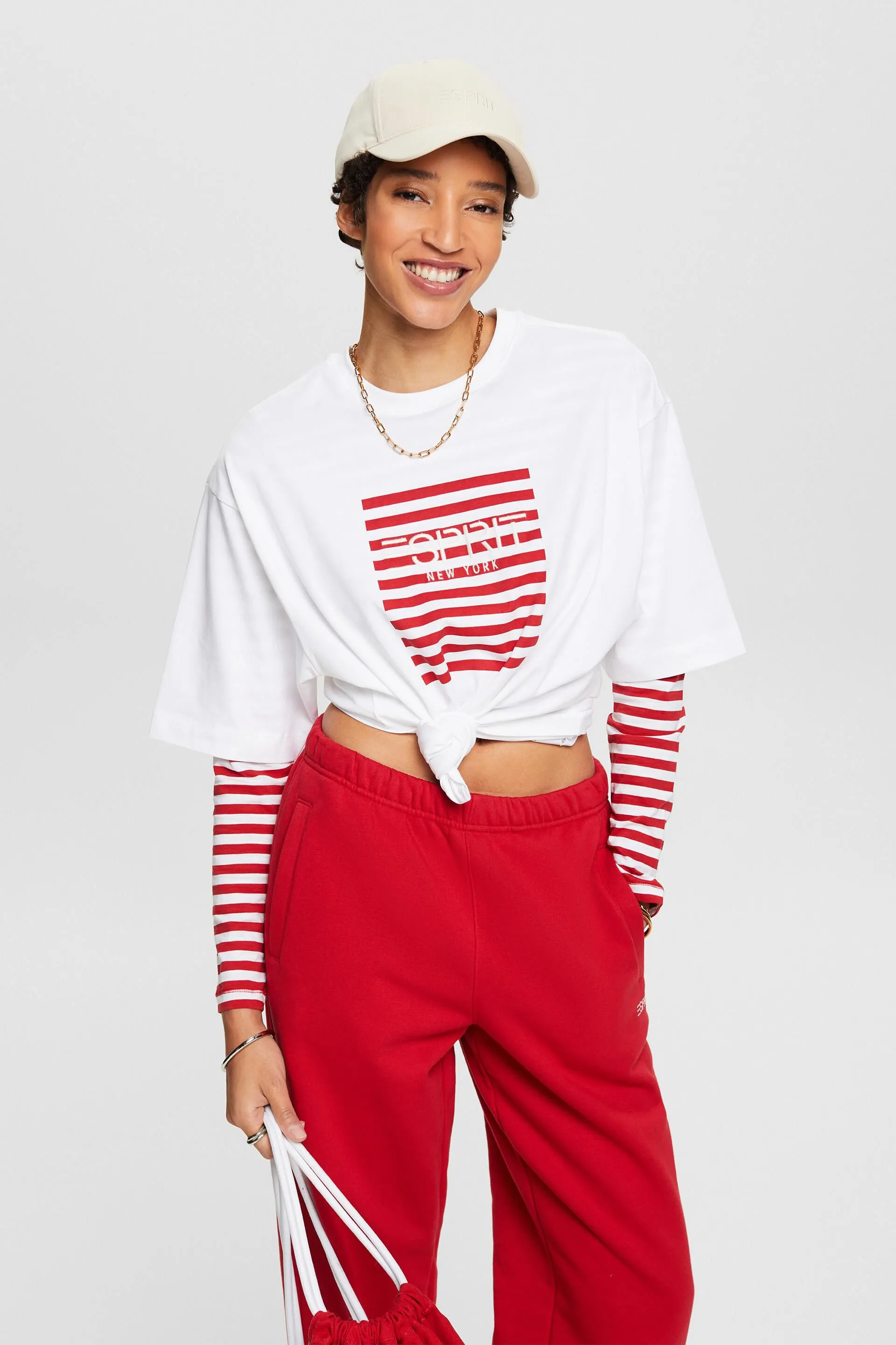 T-shirt a girocollo con logo