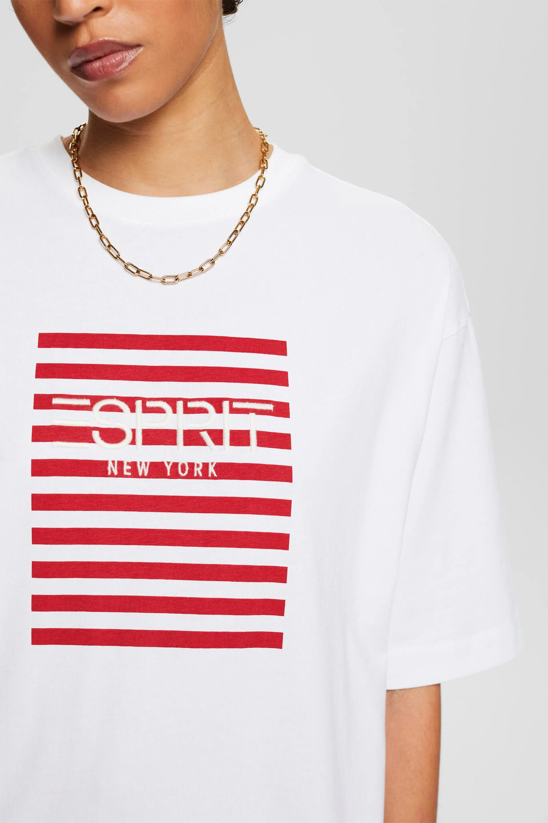 T-shirt a girocollo con logo