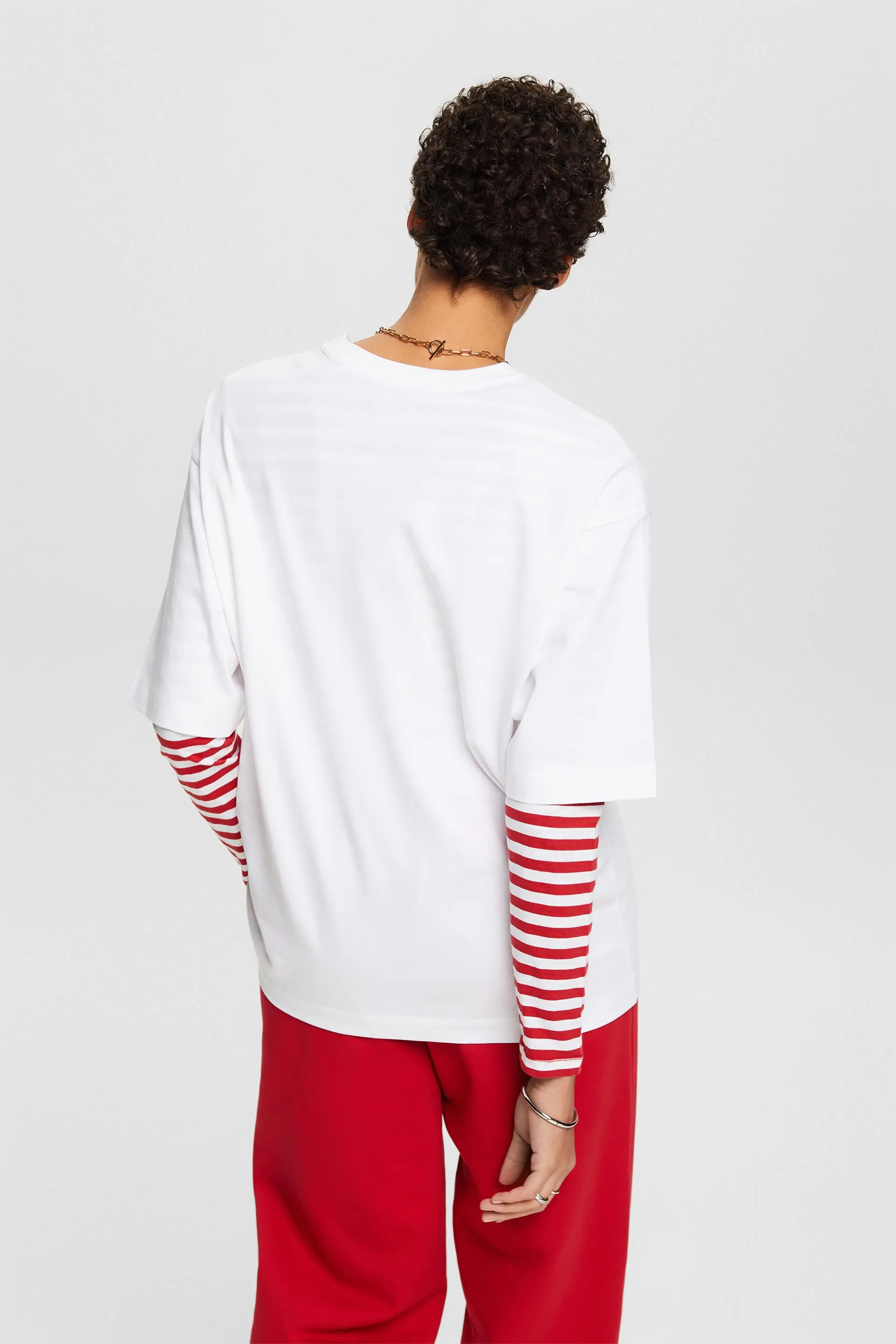 T-shirt a girocollo con logo